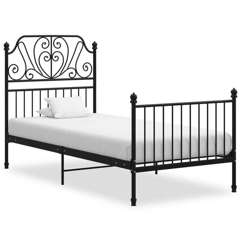 vidaXL Bettgestell »vidaXL plywood bed frame white 90x200cm bed metal bed bedroom Mehrere Auswahl«