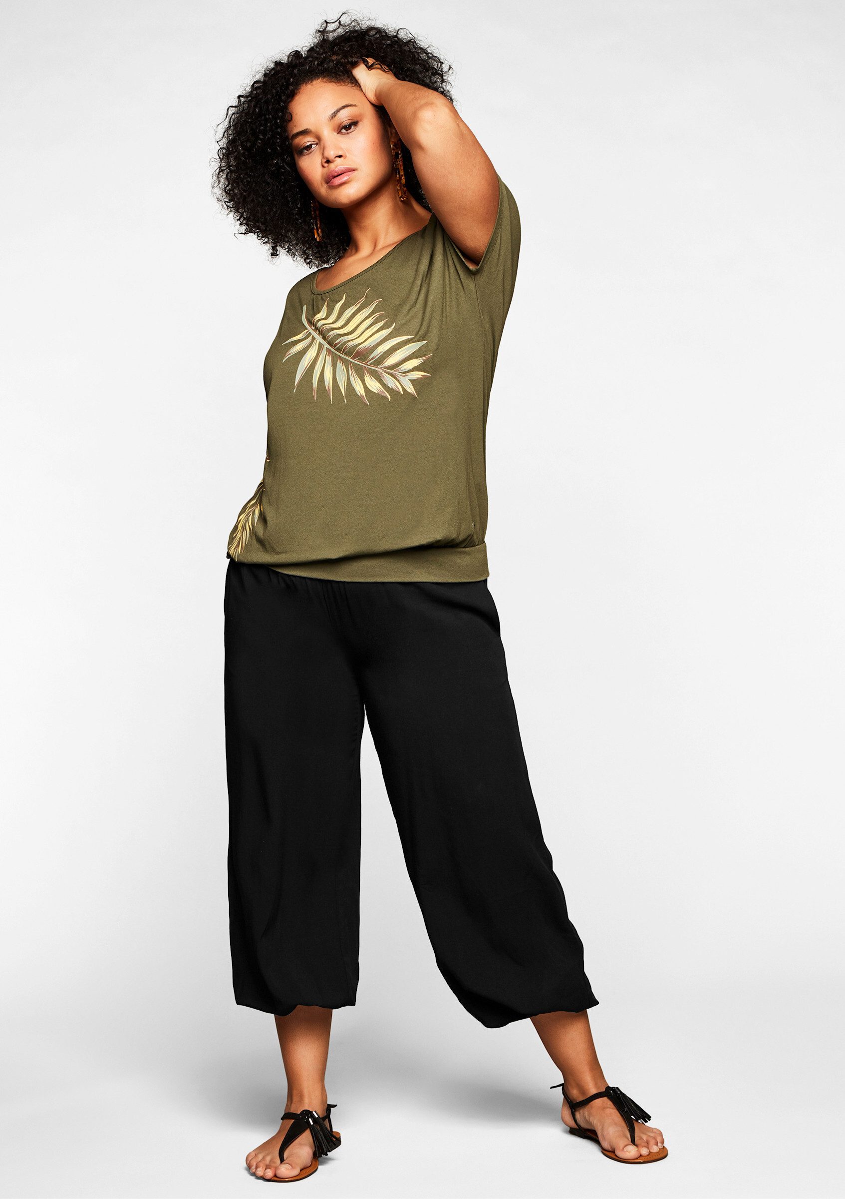 Sheego Jerseyhose Schlupfhose . mit breitem, elastischen Bund günstig online kaufen