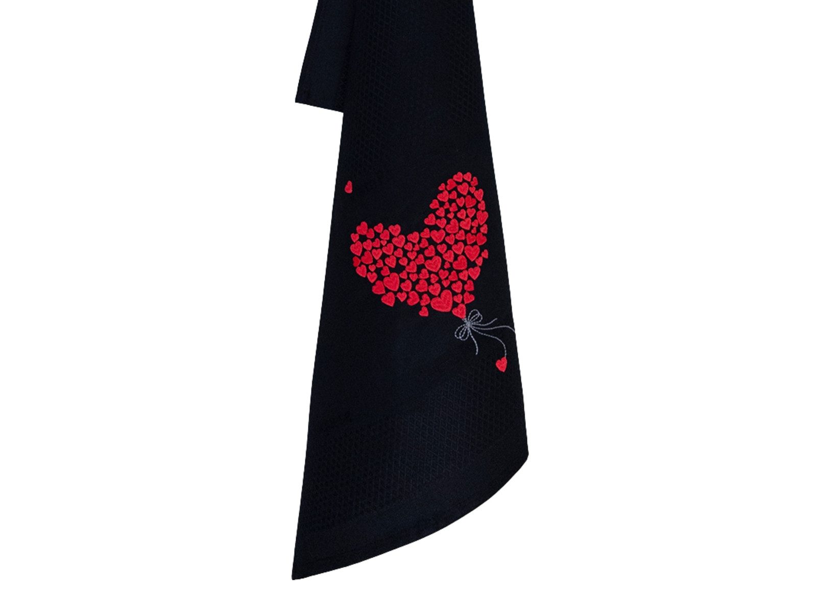 Vista Portuguese Geschirrtuch Geschirrtuch Flying Heart schwarz 50x70cm