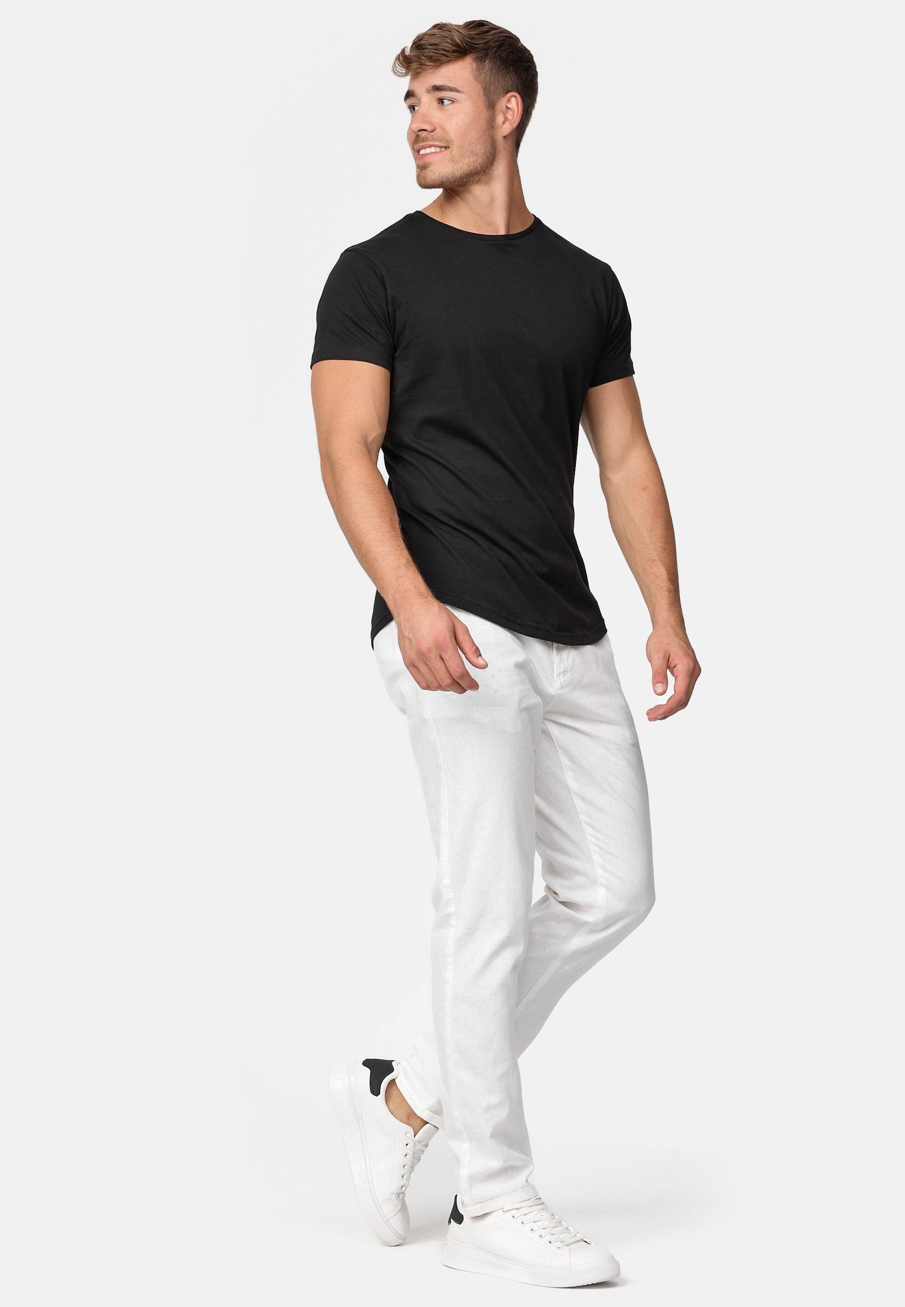 INDICODE Leinenhose Herren Haverfield Sommerhose Leinen Herrenhose mit 4 Taschen – Bild 5 von 5
