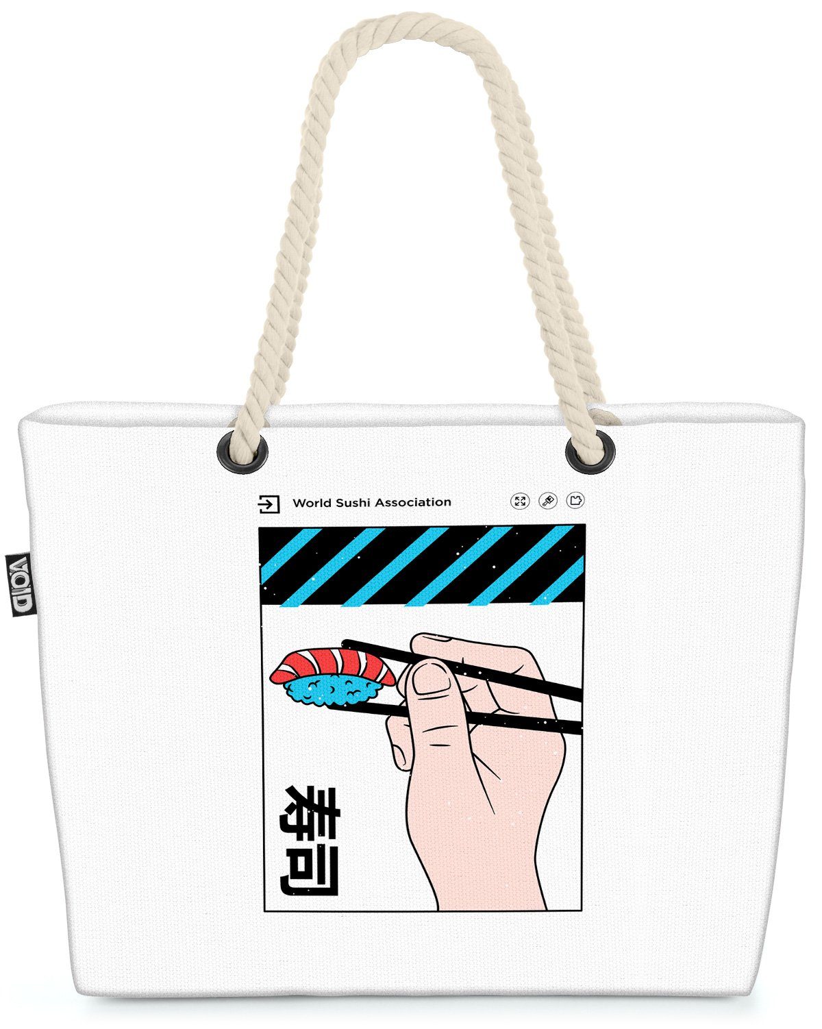 VOID Strandtasche (1-tlg), Sushi Asien Anime Grafik Manga Japan China Orientalisch Kultur Tier P