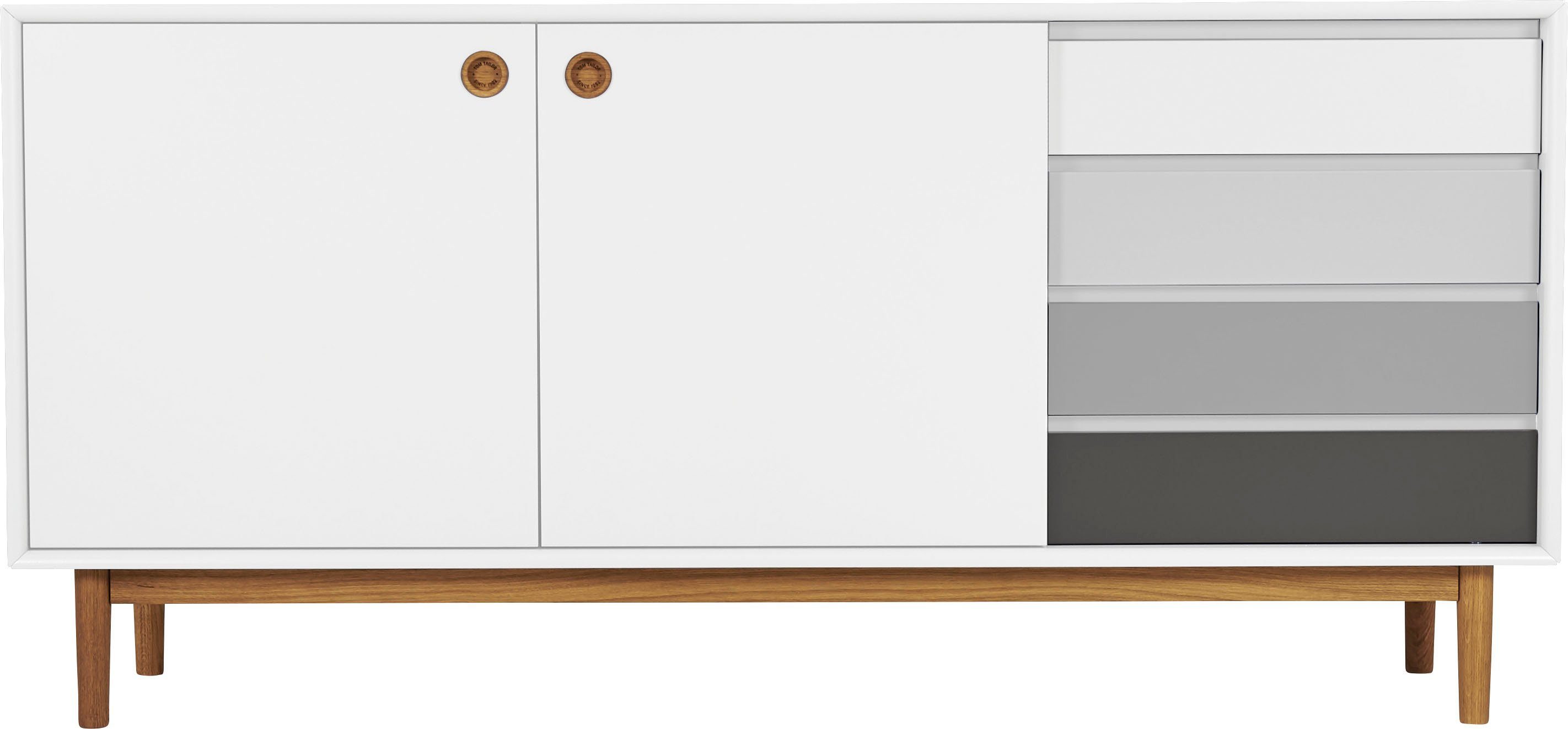 TOM TAILOR Sideboard »COLOR BOX«, mit 2 Türen & 4 Kontrast-Schubladen, Füße  Eiche geölt, Breite 170 cm
