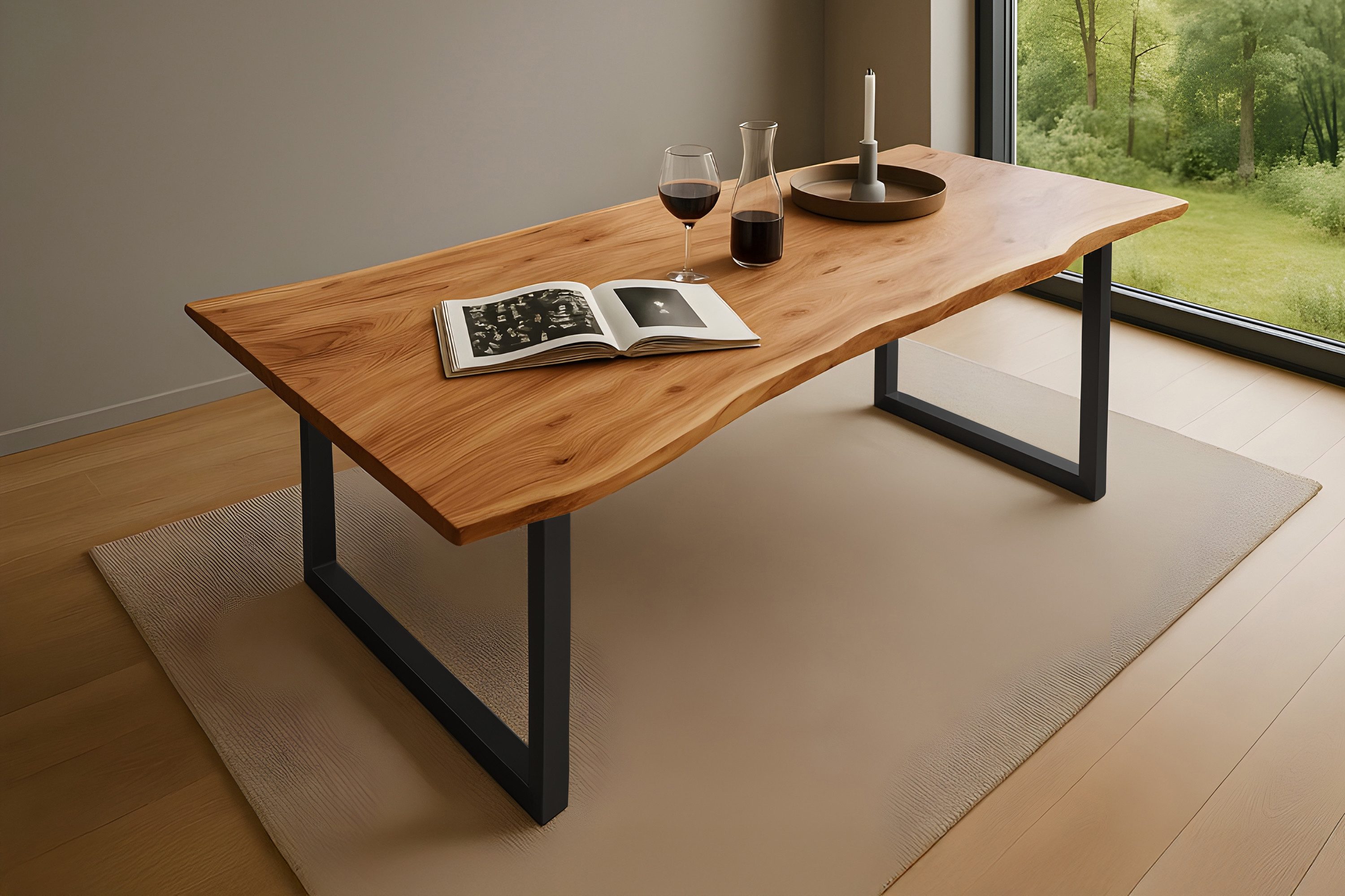 Loreno® Baumkantentisch Quinn, massives Akazienholz, natürliche günstig online kaufen