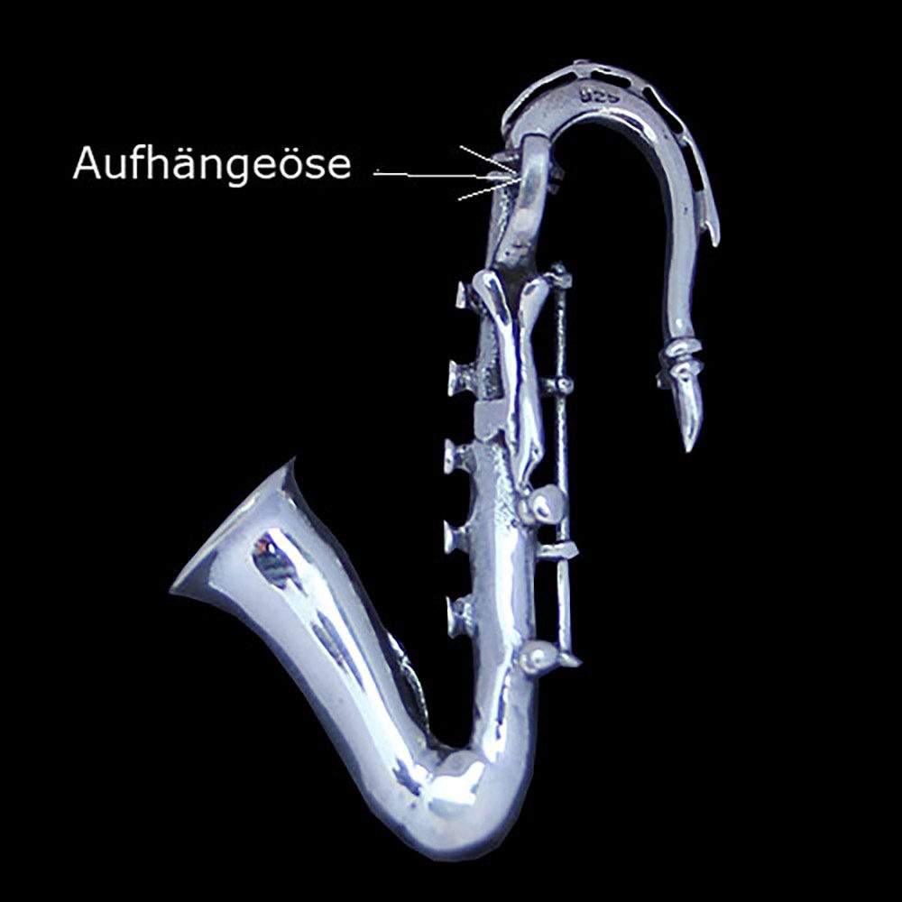 Kettenanhänger Saxophon Anhänger 925er Silber 48x30cm
