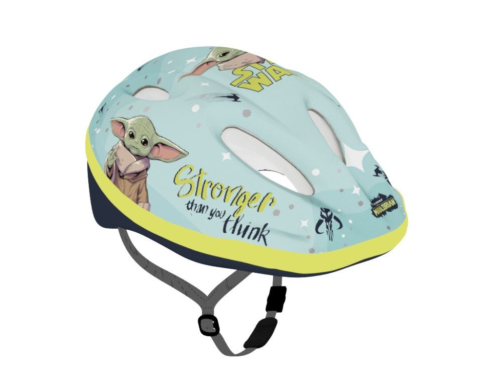 Seven Polska Kinderfahrradhelm Star Wars "MANDALORIAN", Stronger t.y. Think, 52-56cm, ab ca. 6 Jahre