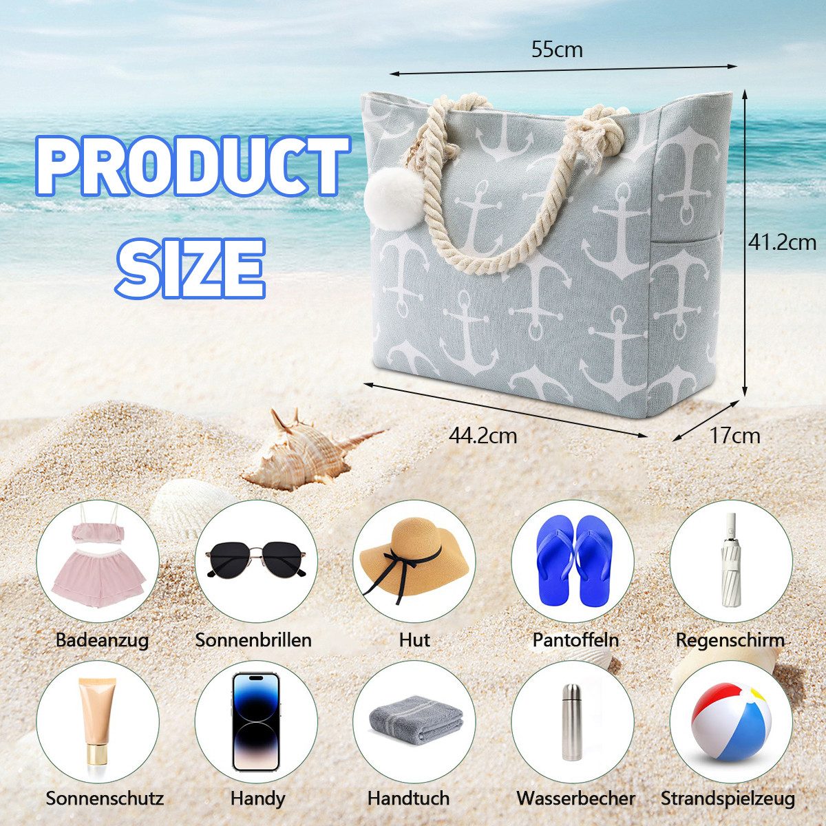 ZEUOPQ Strandtasche Strandtasche Familie Strandtasche Shopper günstig online kaufen