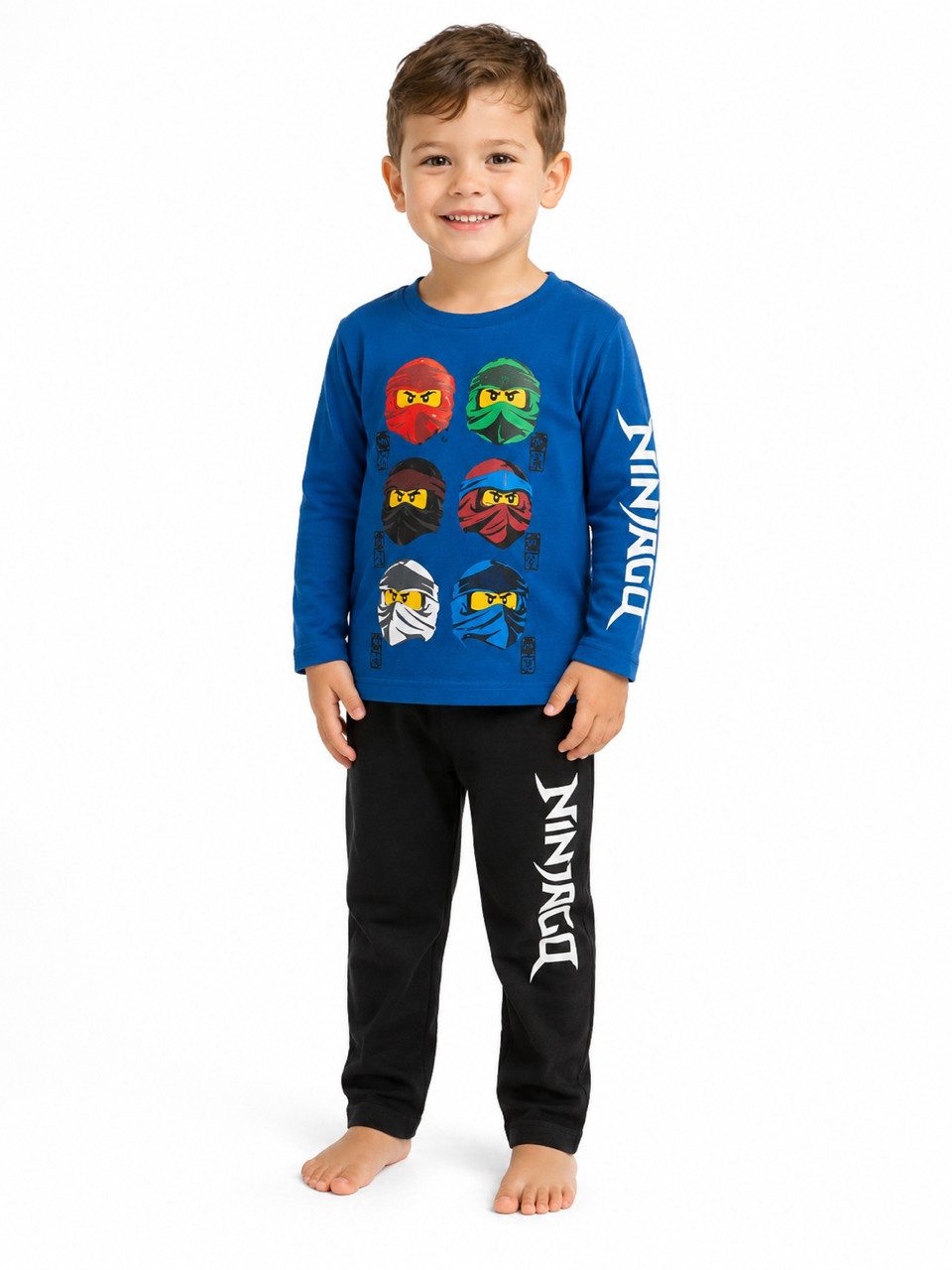 LEGO® Schlafanzug Kinder Pyjama Ninjago Schlafanzug Gr.104 für 2 3 4 5 Jahre