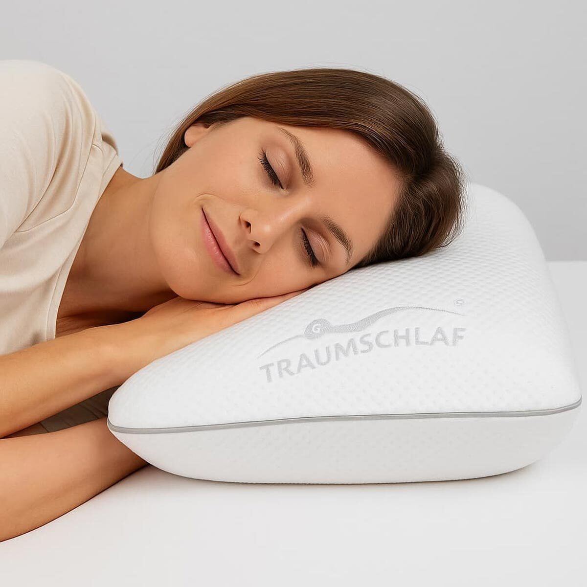 TRAUMSCHLAF Nackenstützkissen Air Breeze, Füllung: 100% Schaum, Bezug: 63% Polyester, 37% Viskose