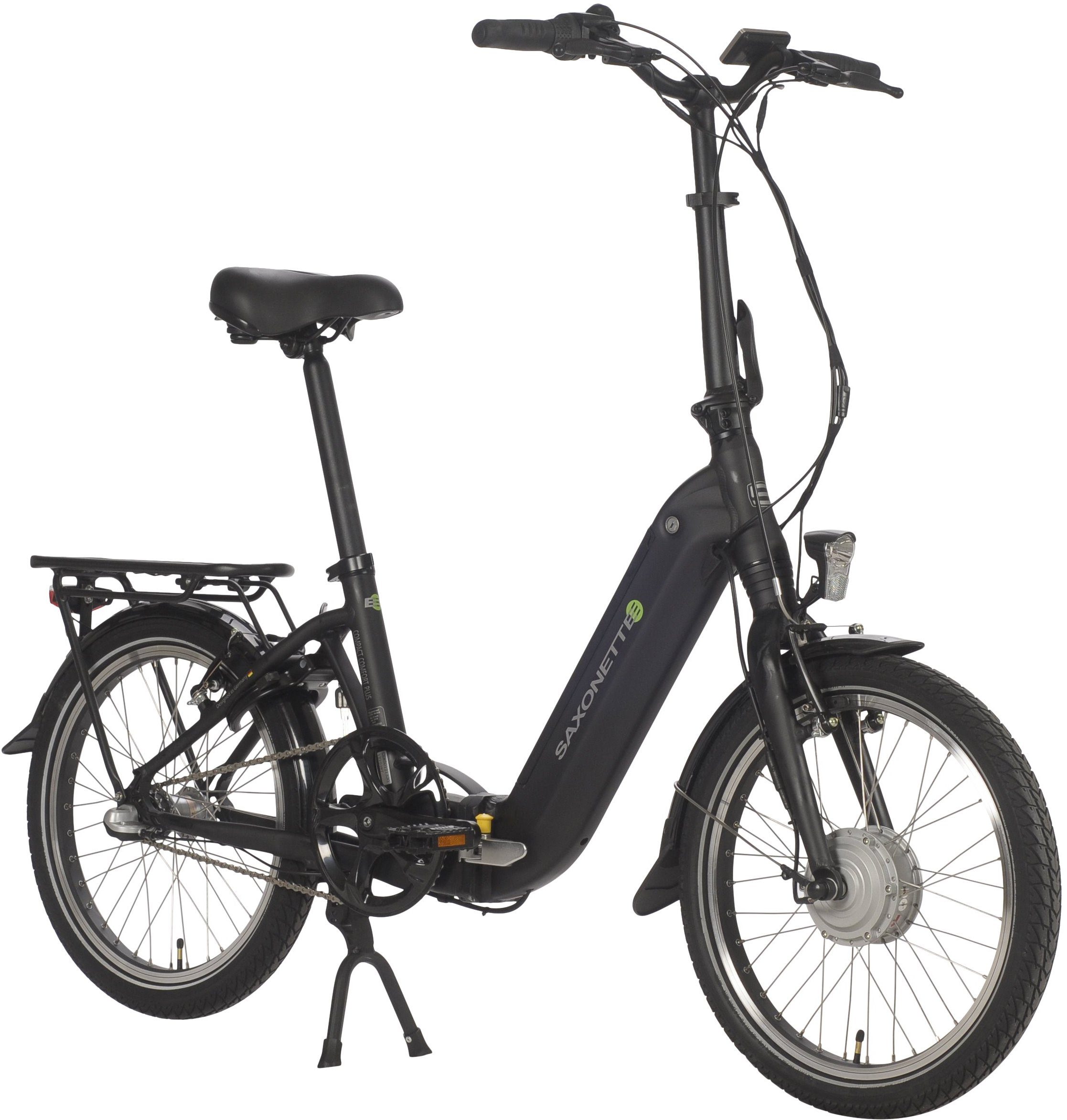 SAXONETTE E-Bike Compact Comfort Plus, 360 Gang, (mit Nabenschaltung, Wh Akku, 3 Frontmotor, Akku-Ladegerät)