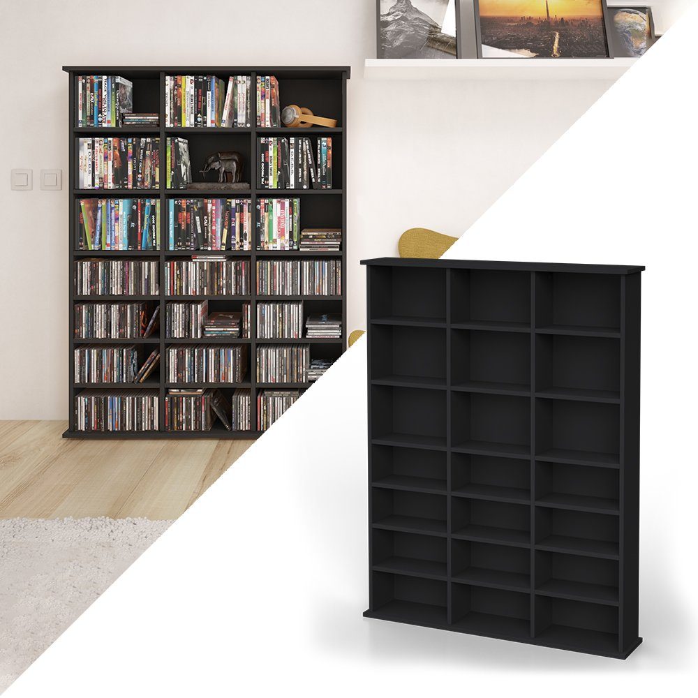 Vicco CD-Regal Jukebox, Schwarz, 105 x 136 cm günstig online kaufen