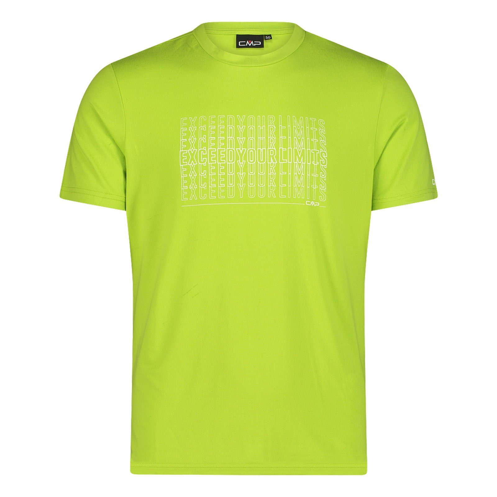 CMP Funktionsshirt Man T-Shirt mit UV-Schutz E413 limegreen / bianco