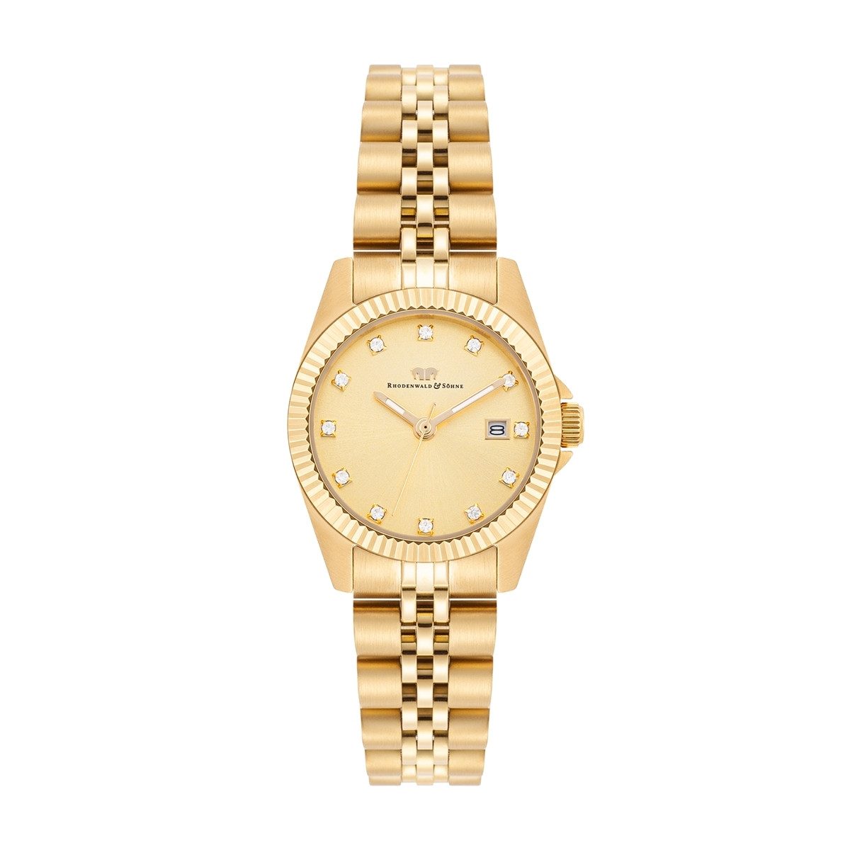 Rhodenwald & Söhne Quarzuhr Cassina gelbgold, Armband aus Edelstahl günstig online kaufen