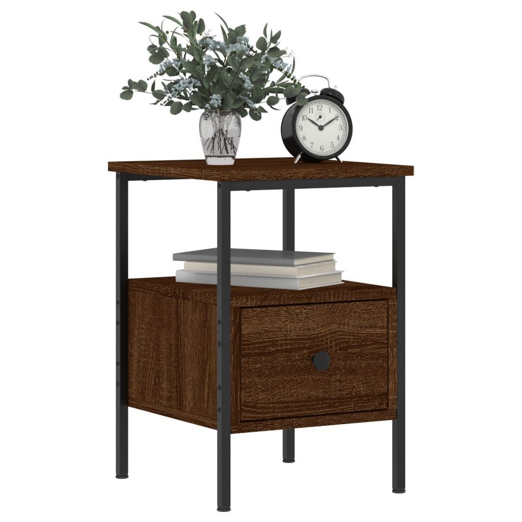 vidaXL Nachttisch Nachttisch Braun Eichen-Optik 34x36x50 günstig online kaufen