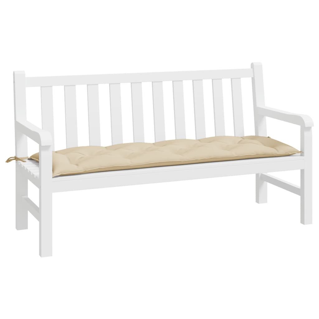 vidaXL Sitzauflage Gartenbank-Auflage Beige 150x50x7 cm günstig online kaufen