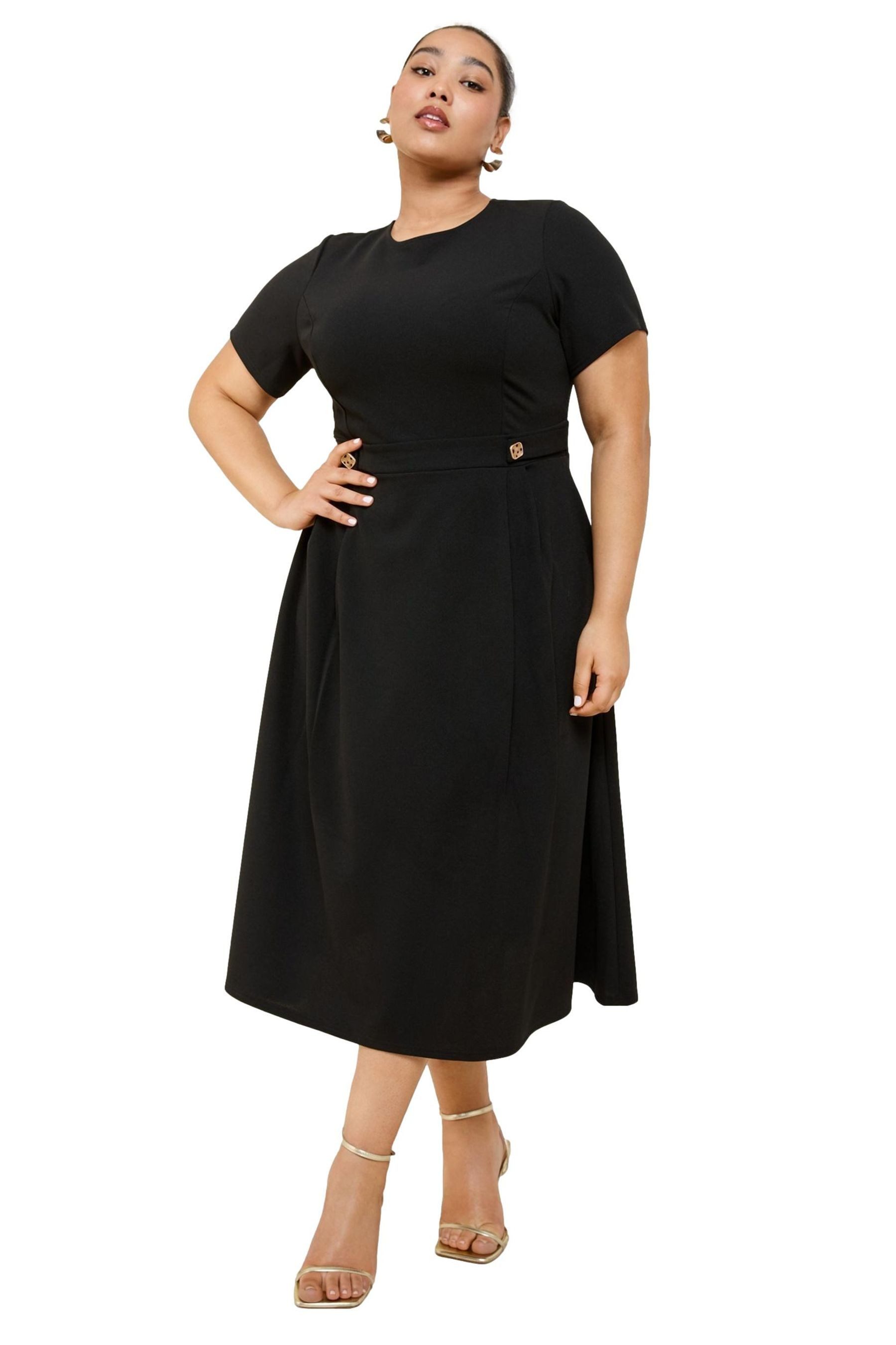 Friends Like These Midikleid Friends Like These tailliertes Midikleid, Curve (1-tlg)