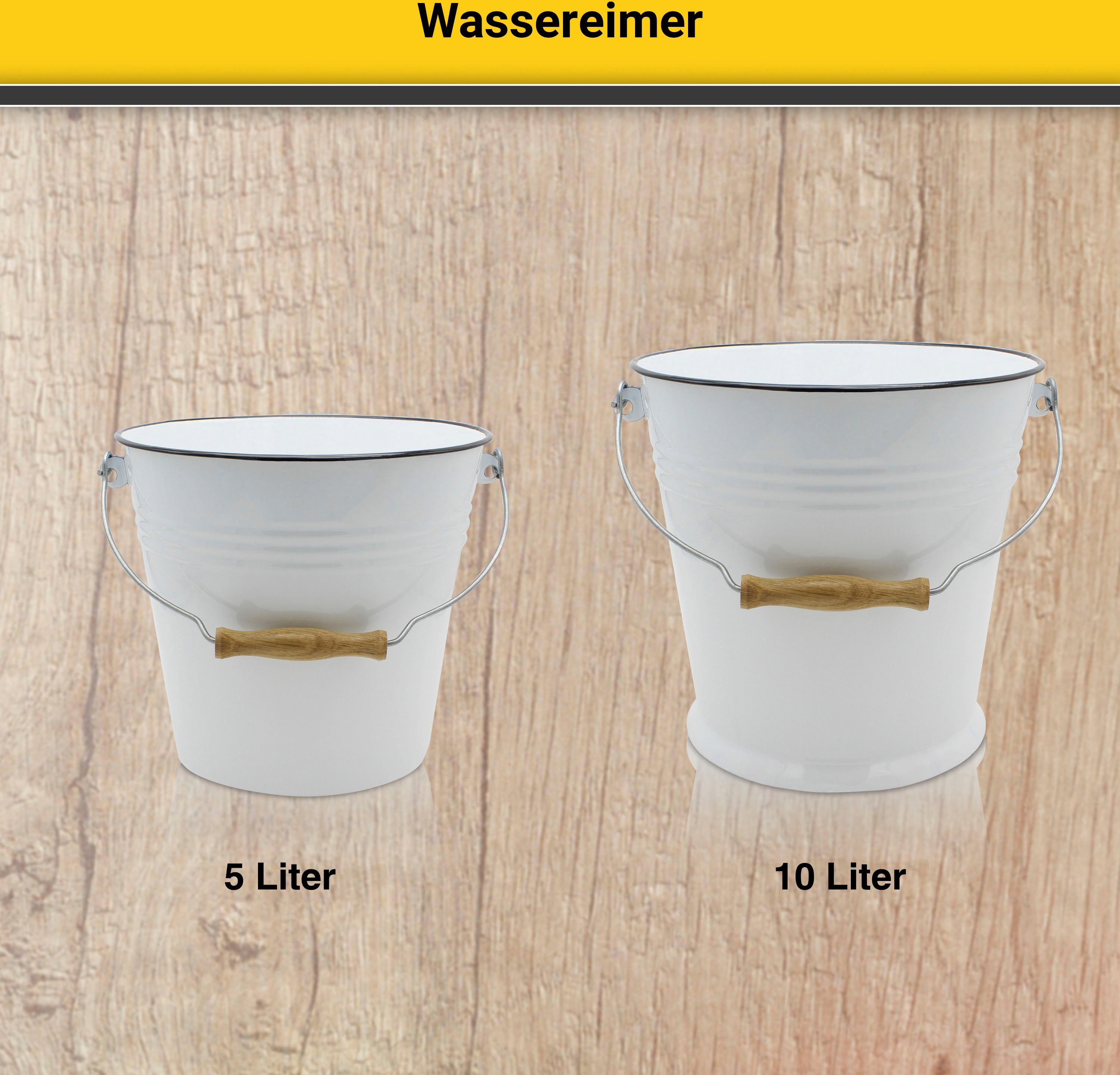 Putzeimer, Krüger 10 (1-tlg), Liter Emaille,