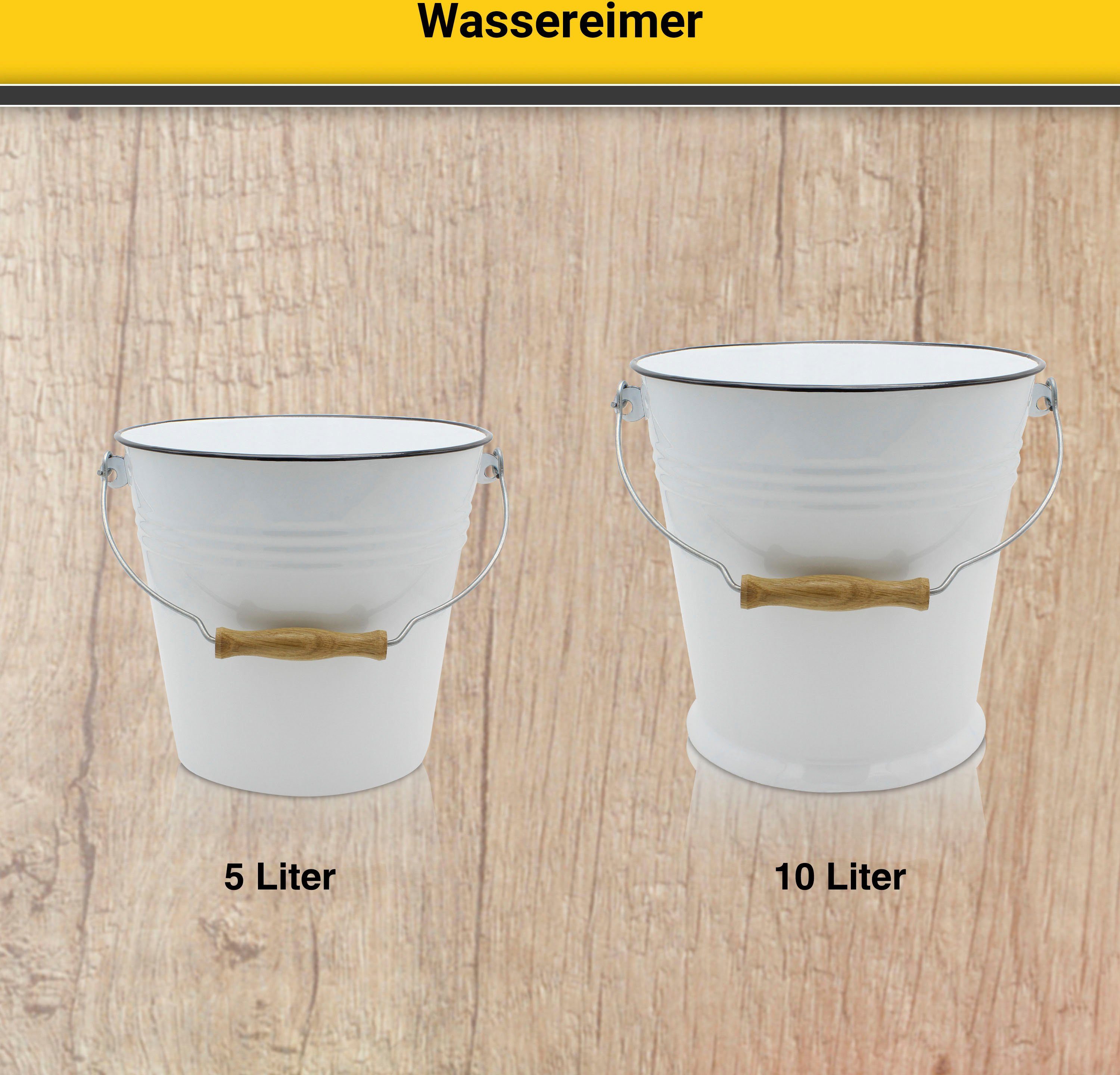 Krüger Putzeimer Triest, (1-tlg), Emaille, 10 Liter