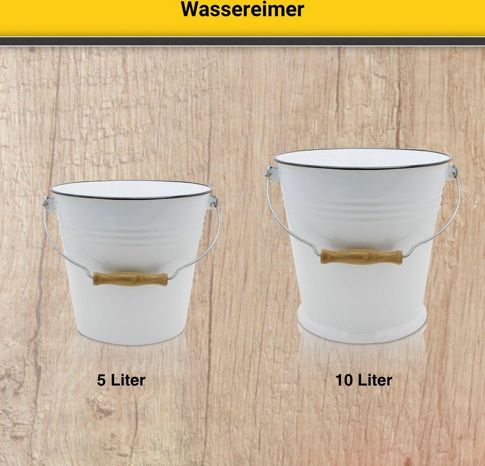 Krüger Putzeimer, (1-tlg), Emaille, 10 Liter