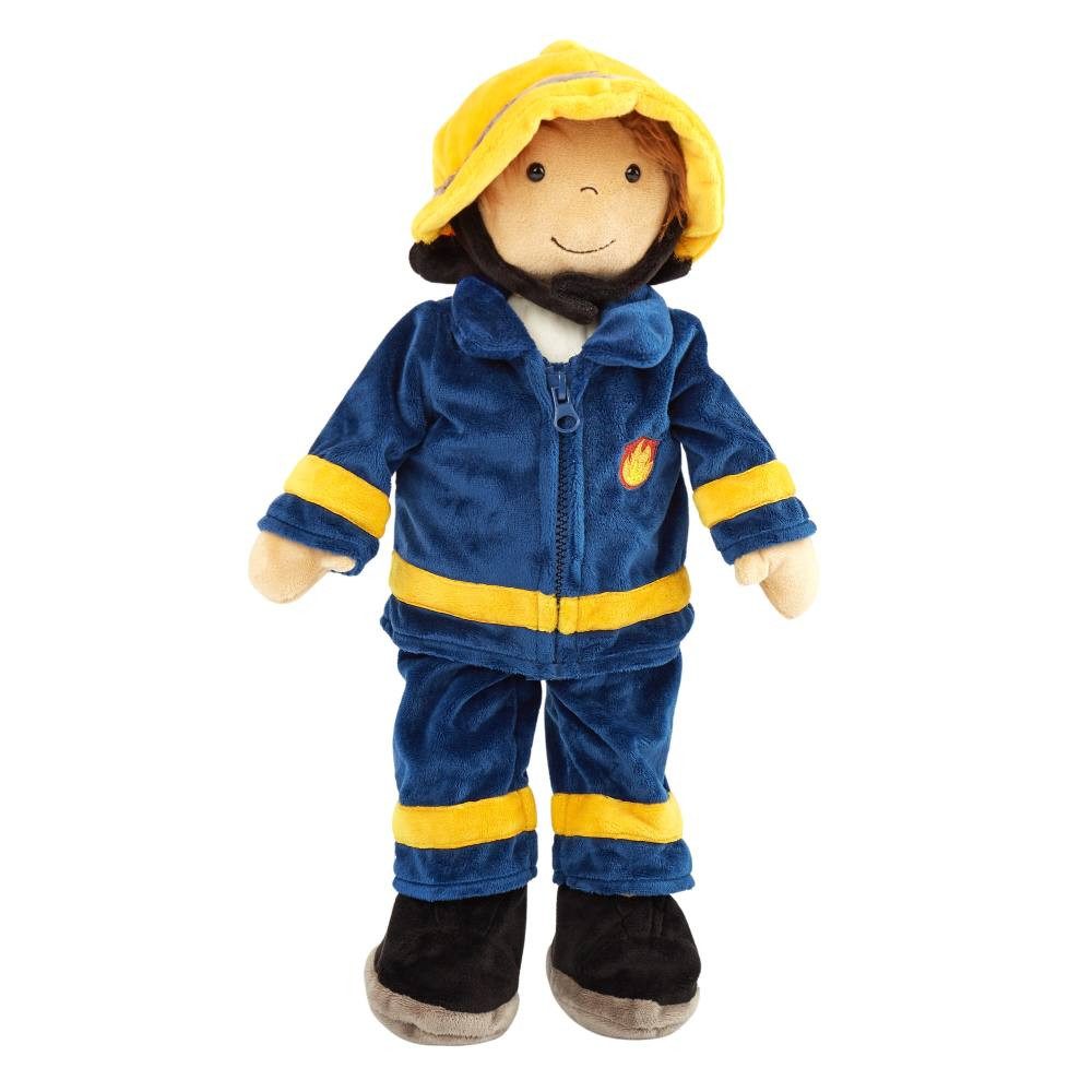 Sigikid Anziehpuppe Sigikid Lernpuppe Feuerwehrmann 45cm zum Ankleiden Puppe 42859