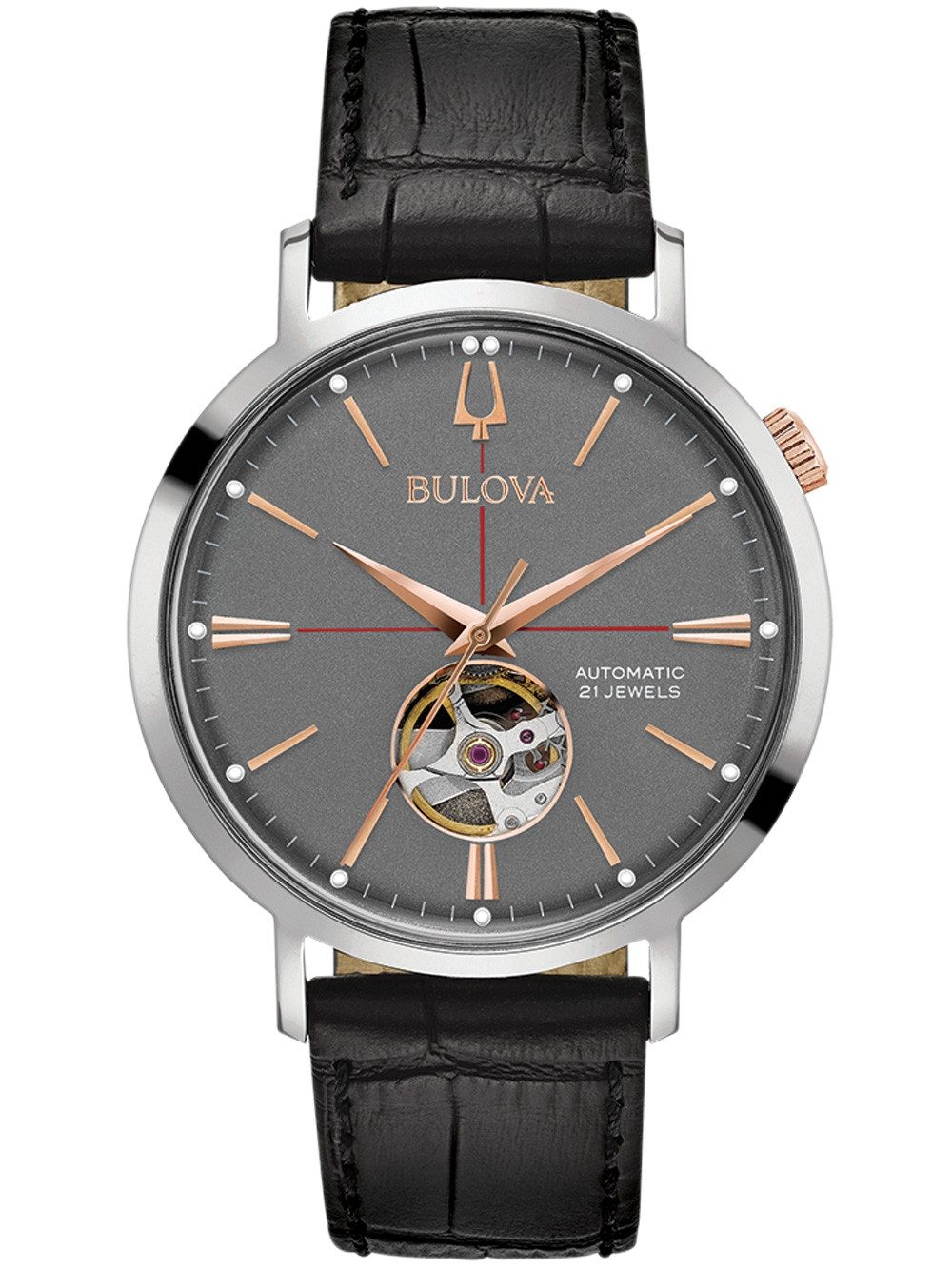 Bulova Automatikuhr Bulova 98A187 Klassik Automatik Herrenuhr 41mm 3ATM Bulova 98A187 Klassik Automatik Herrenuhr 41mm 3ATM
