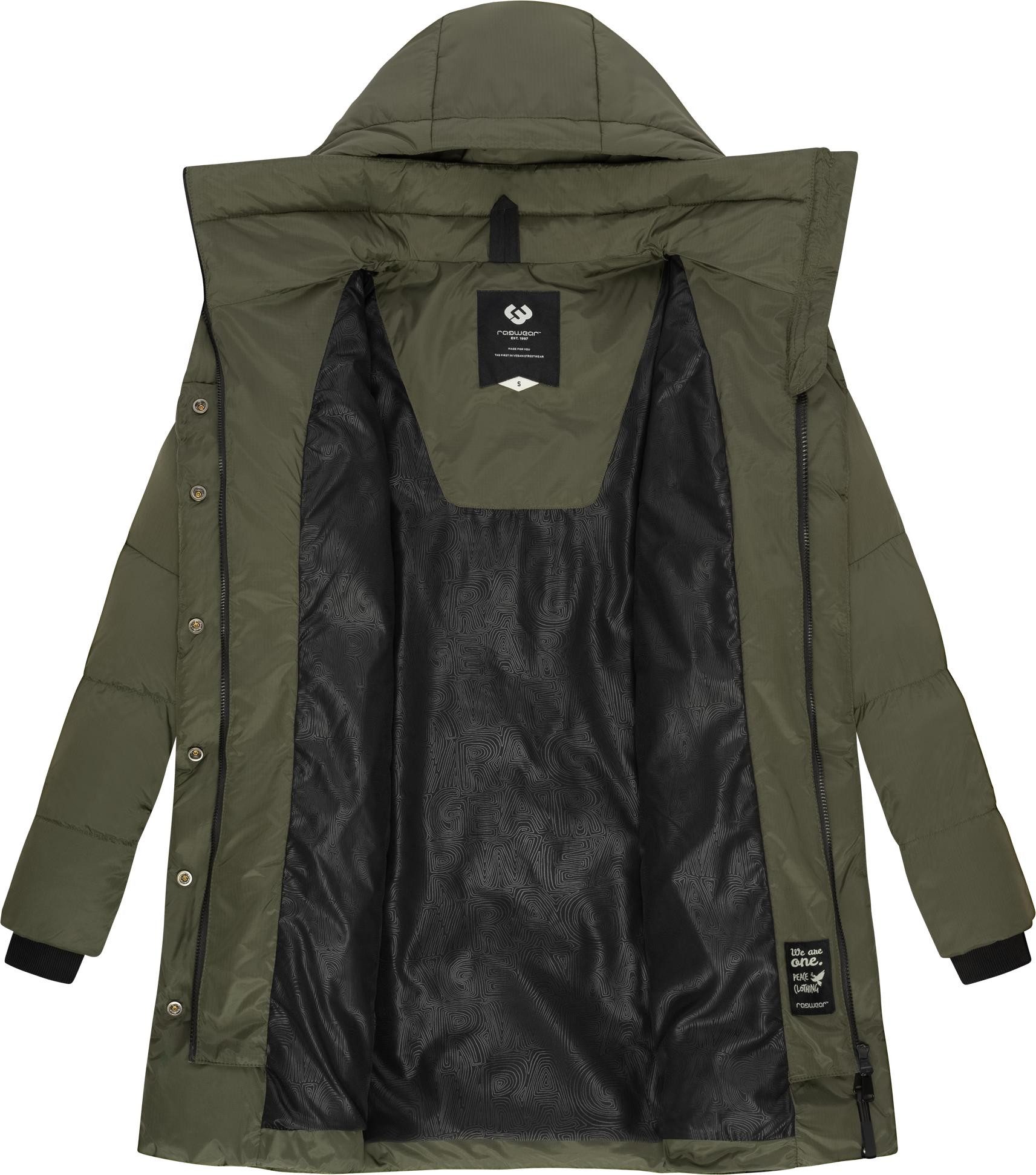 Ragwear Kurzmantel Niara stylischer, gesteppter Wintermantel mit gefütterter Kapuze – Bild 5 von 5