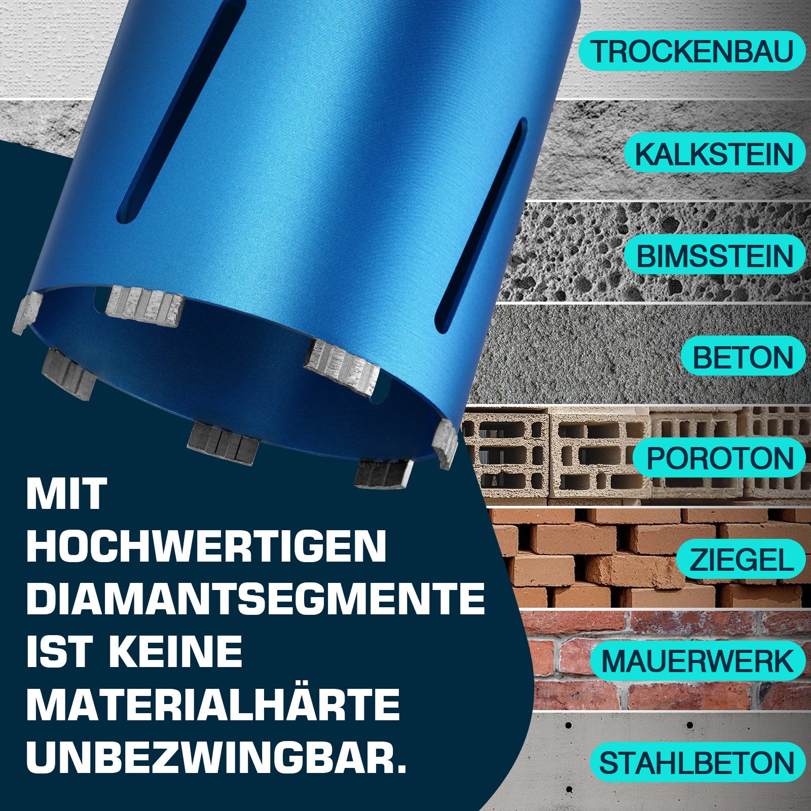 XERSEK Bohrkrone M22 Turbo Kernbohrer L200mm günstig online kaufen