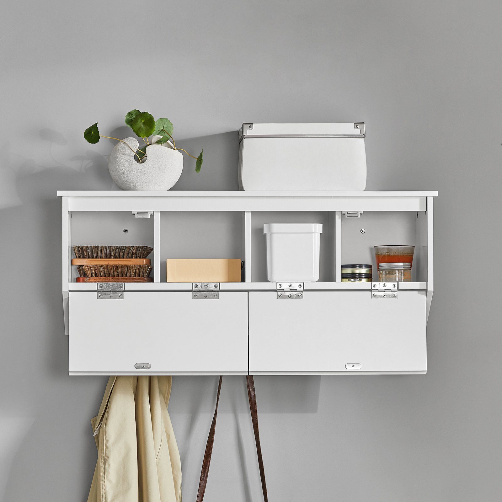 SoBuy Wandgarderobe FHK24, Flurgarderobe Kleiderhaken Hängeregal günstig online kaufen