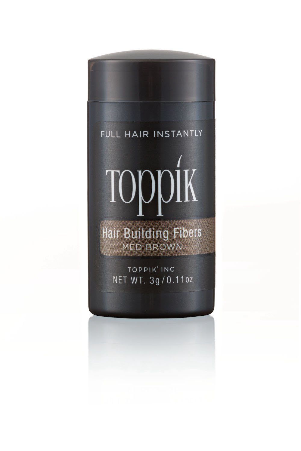 TOPPIK Haarstyling-Set TOPPIK 3g. - Streuhaar, Haarverdichtung, Schütthaar, Haarfasern, Puder, Hair Fibers Mittelbraun