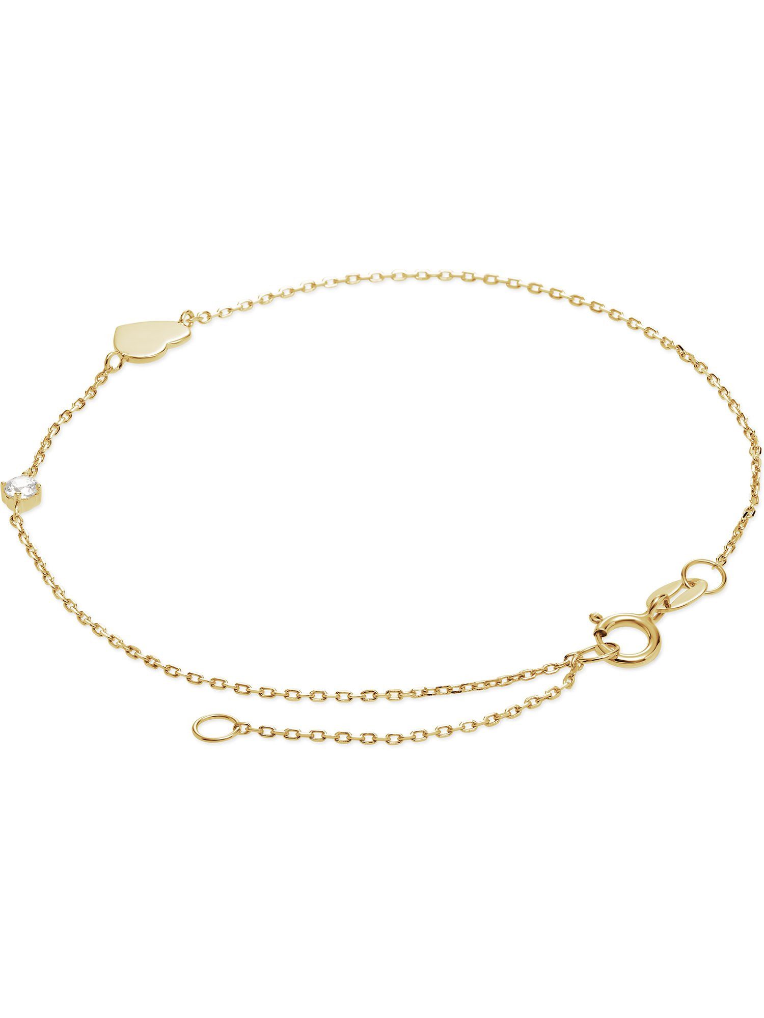 FAVS Silberarmband FAVS Damen-Armband 375er Gelbgold 1 Zirkonia Herz, Moder günstig online kaufen