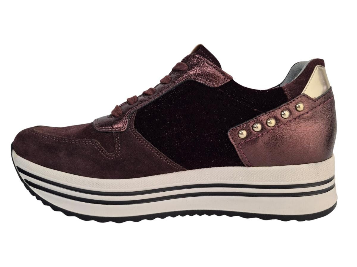Nero Giardini Velour Met. bordo Sneaker