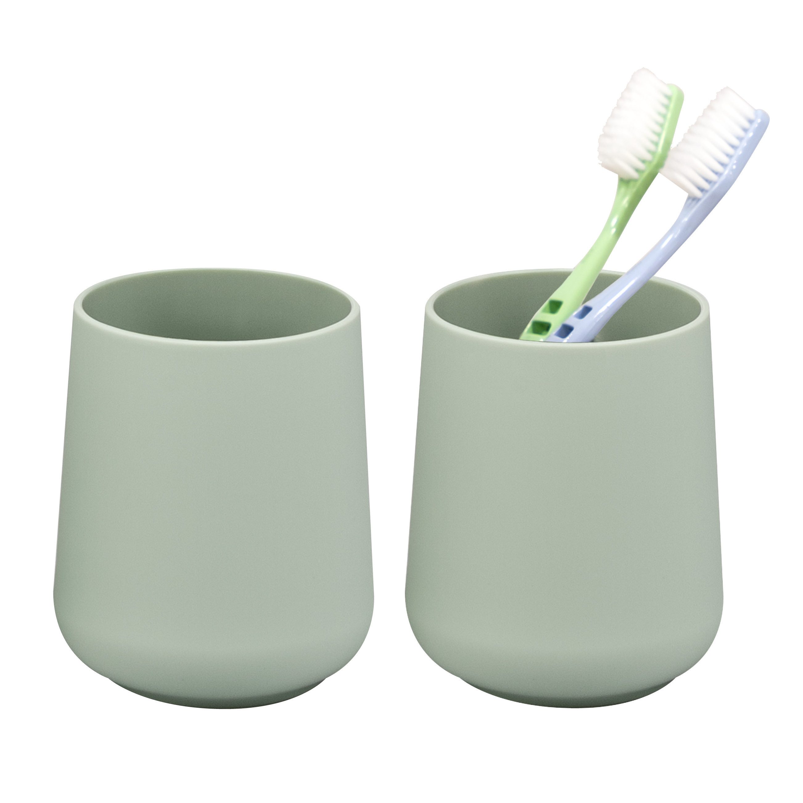 eluno Zahnputzbecher TESERO 2tlg. Soft-Touch, (2-St)