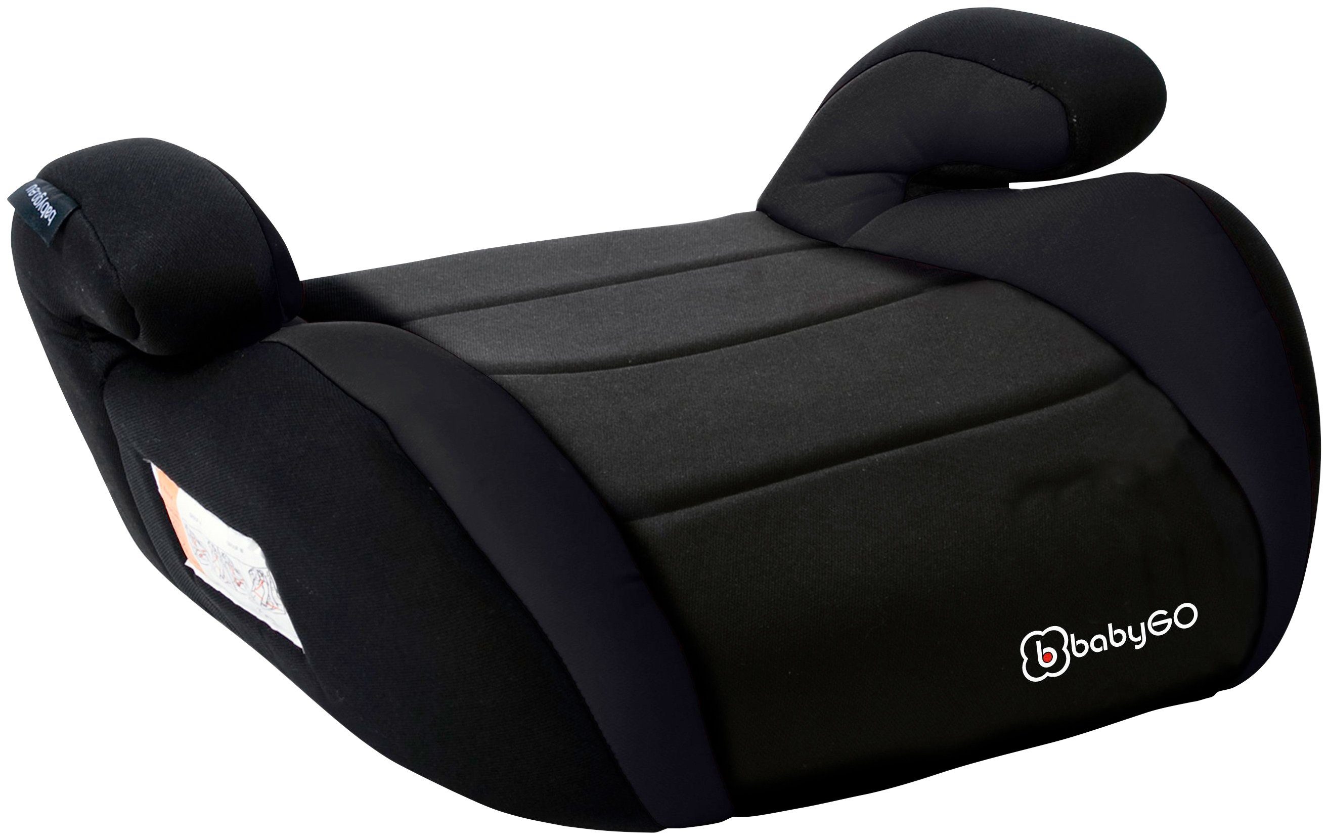 BabyGo Kindersitzerhöhung Booster, Klasse II / III (15-36 kg), Großzügig  geschnittener Sitz mit ergonomischer Form und weicher Polsterung