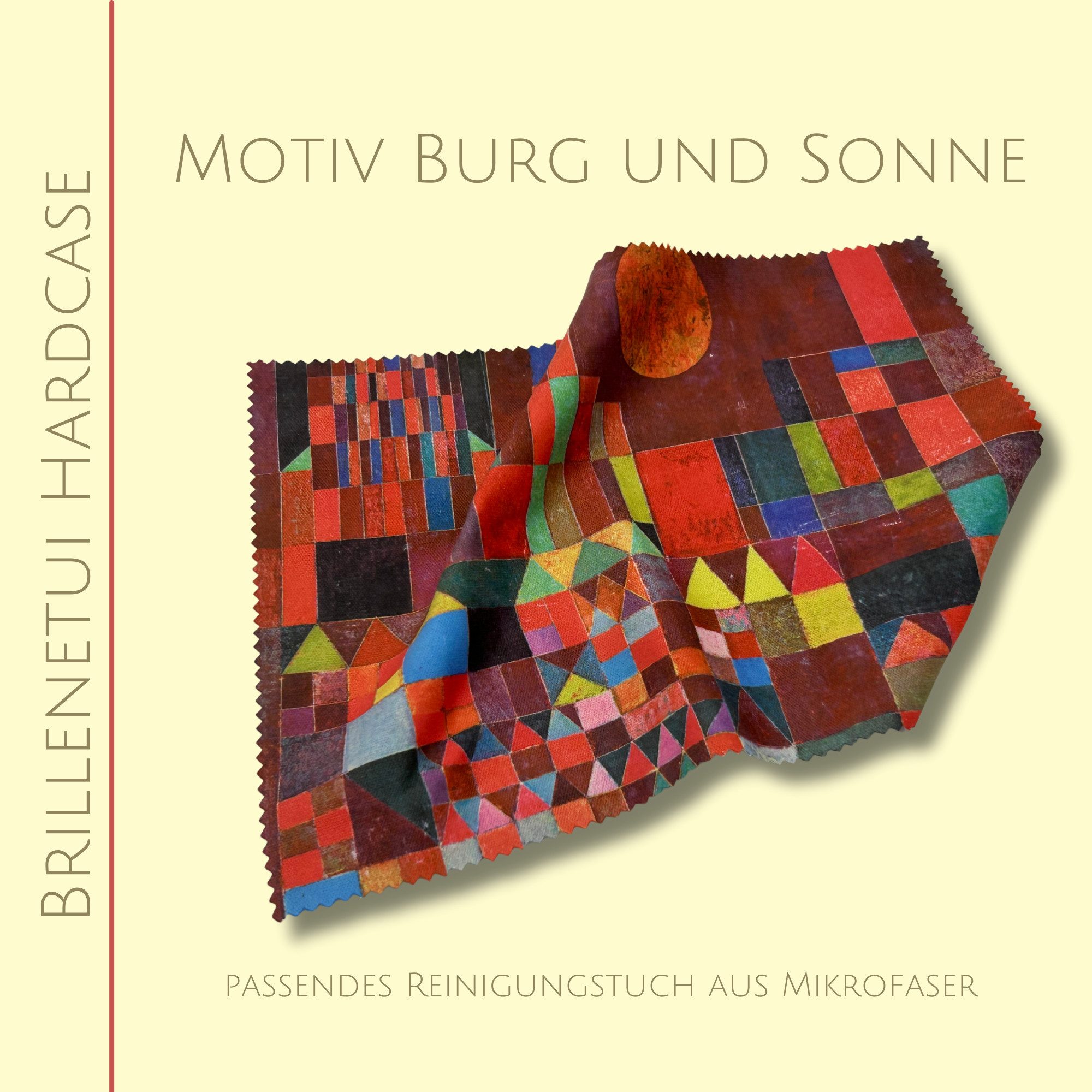 Fridolin Brillenetui Brillenetui Hardcase mit Stoffbezug und Reinigungstuch aus Mikrofaser