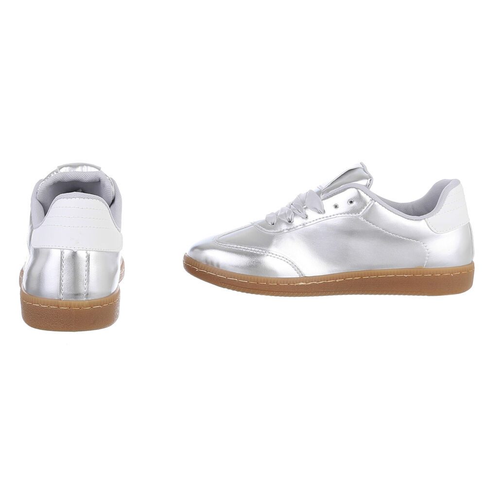 Ital-Design Damen Low-Top Freizeit Sneaker (88828493) Flach Sneakers Low in Silber – Bild 5 von 5