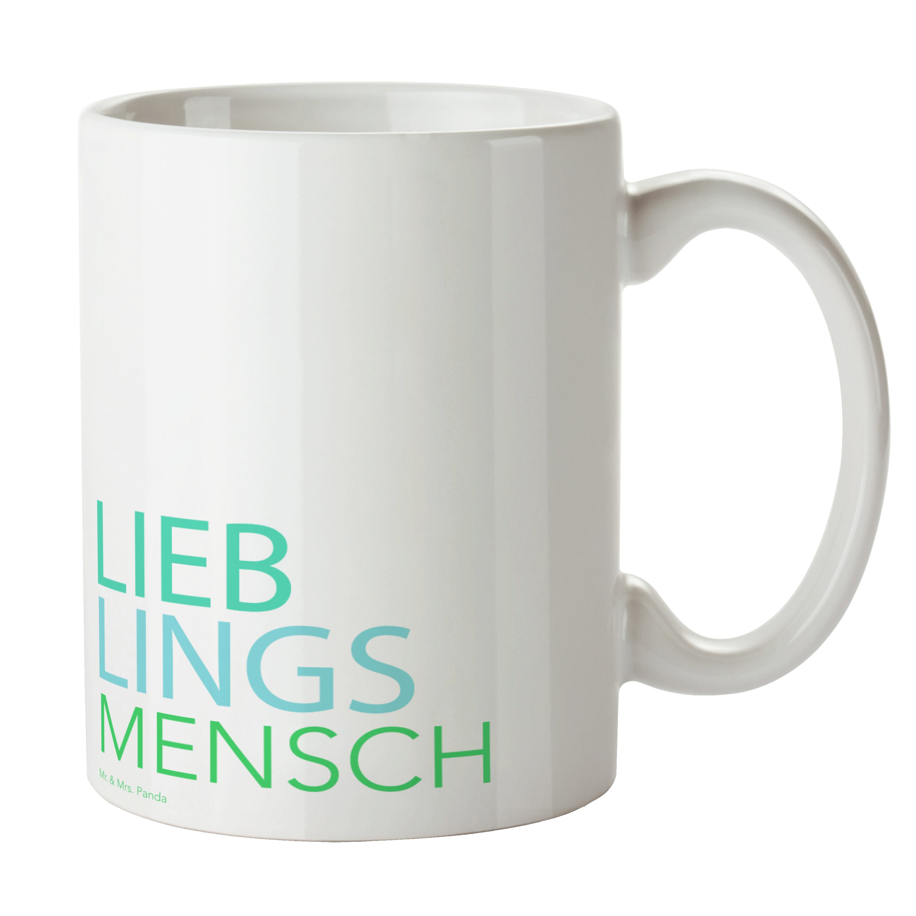 Mr. & Mrs. Panda Mensch - Mensch, Geschenk, Keramik Weiß - Spruch, Lieblings Tasse Liebe, Teetasse