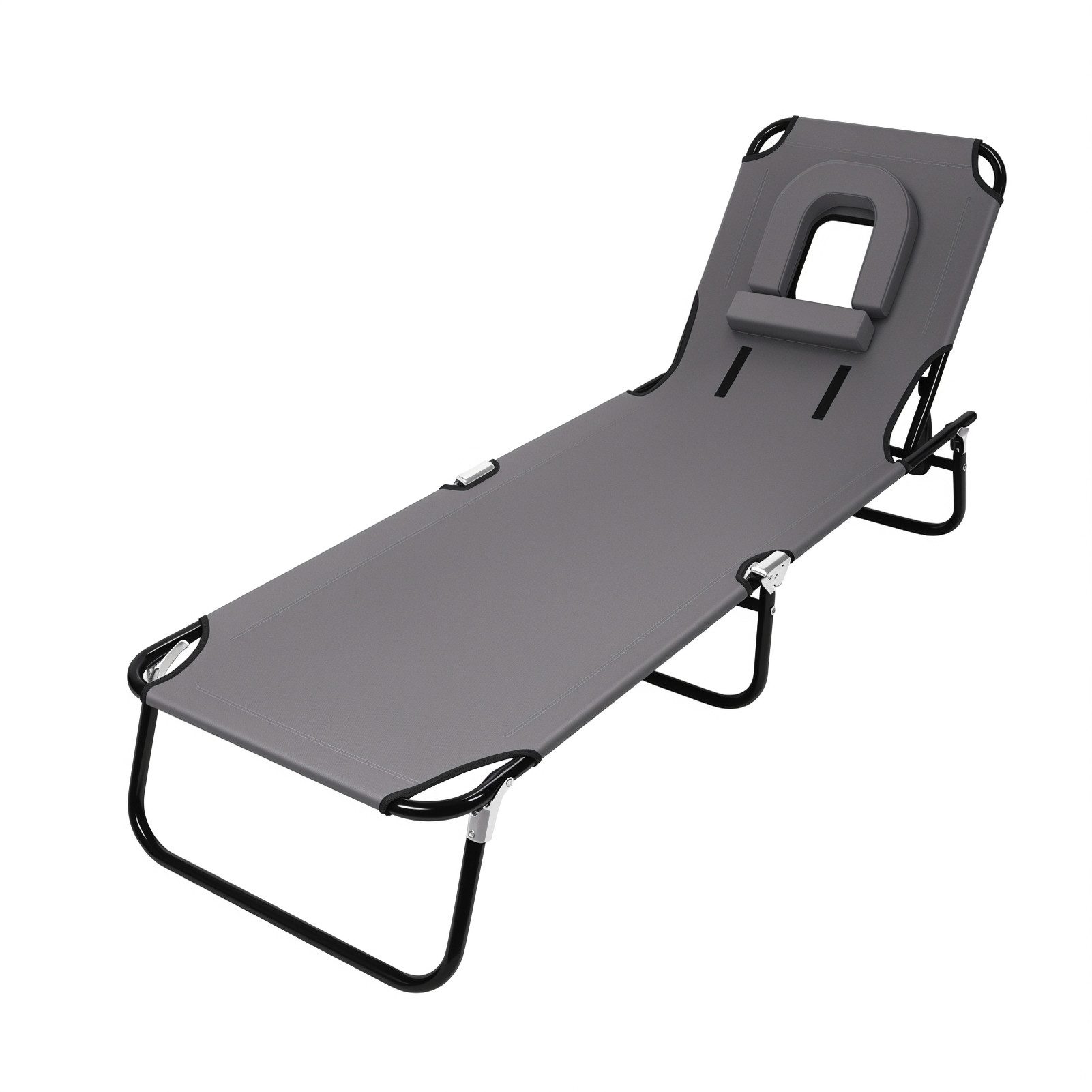 Rutaqian Feldbett Campingbett feldbett klappbar,Ultraleichtes Faltbetten für Erwachsene 4 Verstellbaren Faltbar Gästebett für Indoor, Outdoor, Strand, Garten