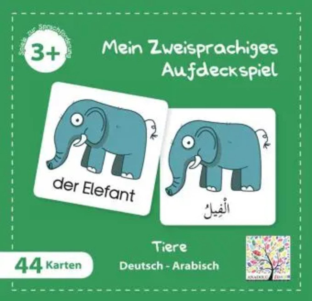 Schulbuchverlag Anadolu Spiel Mein Zweisprachiges Aufdeckspiel, Tiere, Arabisch (Kinderspiel)