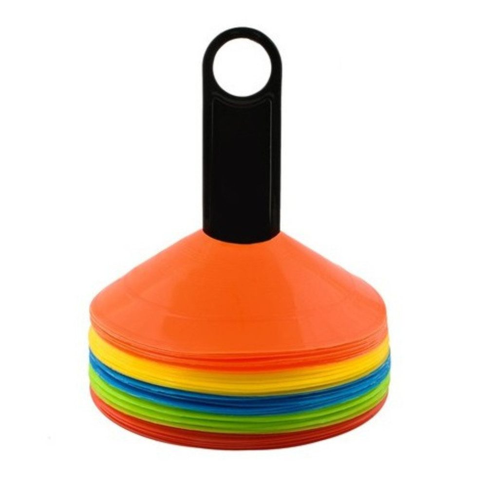 Trizand Markierungshütchen Trainingshütchen Fußballtraining (Spar-Set, 50 St., witterungsbeständig), vielseitig einsetzbar, das sorgt für Ordnung und spart Platz