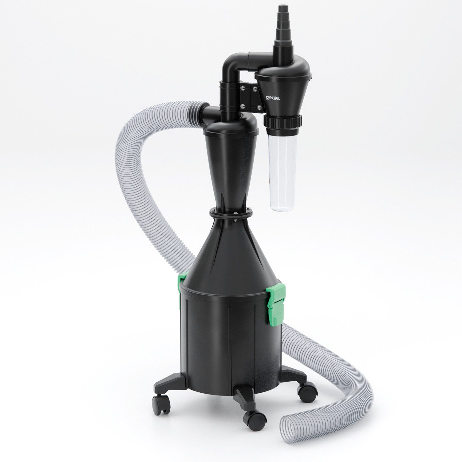 greate. Absauganlage 2-Stufen Zyklonabscheider mit Behälter 17 Liter - Zyklon Absaugung, (2-Stufen Zyklonabscheiderinklusive 17 Liter Sammelbehälter)