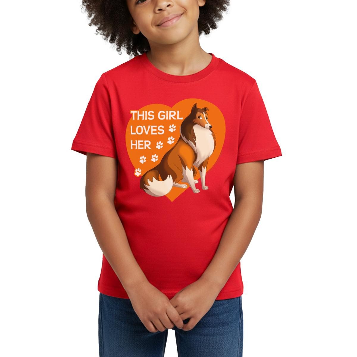 T-Shirt Lassie Dieses Mädchen Liebt Lassie Spruch Kinder T-Shirt