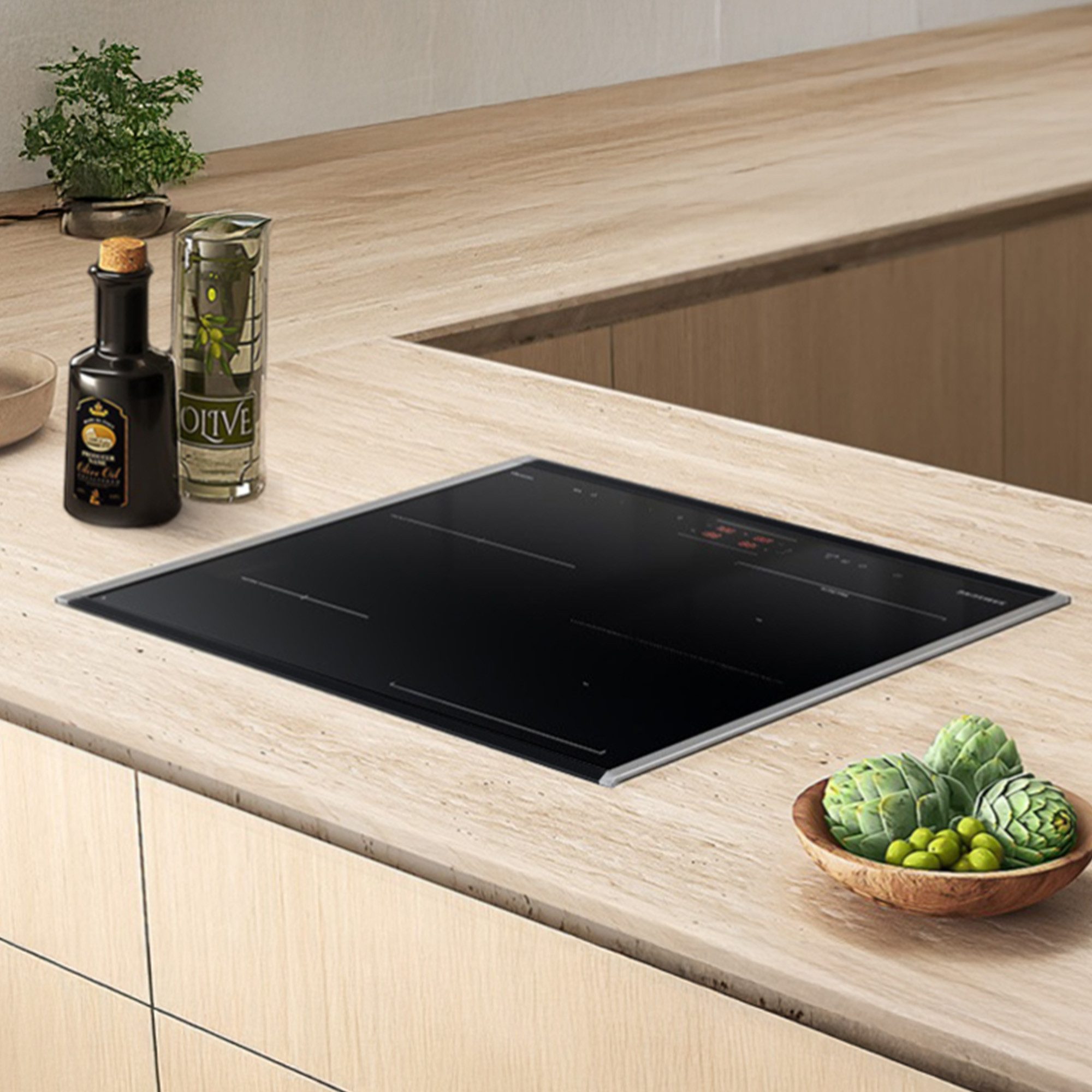 Samsung Flex-Induktions-Kochfeld NZ6000K NZ64B5046JK/U1, Mehr Flexibilität und viel Platz deine Pfannen & Töpfe. Mit WiFi