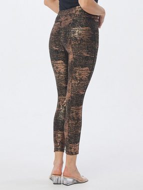 Sarah Kern Leggings Stoffhose figurbetont mit Schimmer-Print