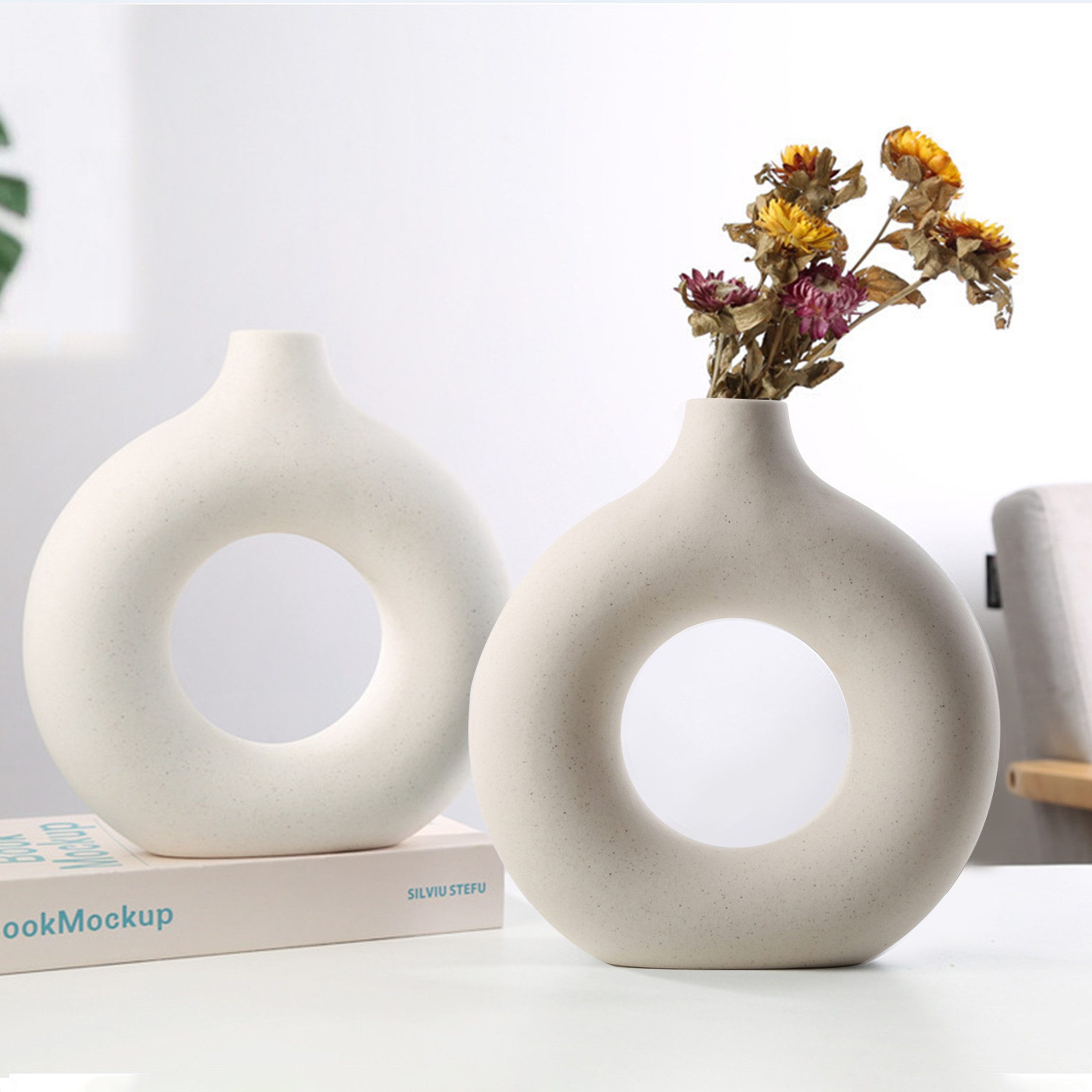 YINDN Dekovase 2er Set Keramik Vase, günstig online kaufen