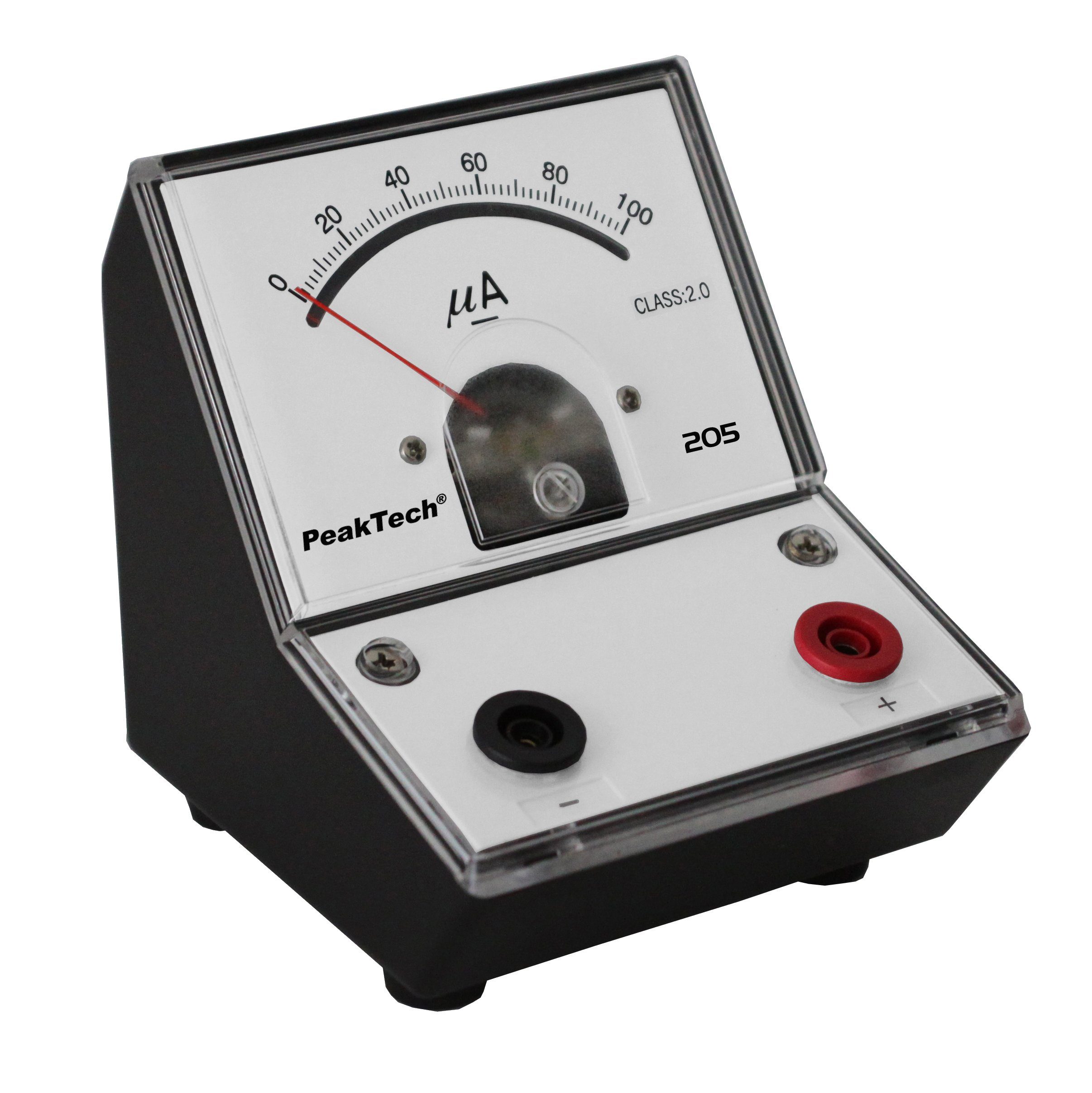 0 1-tlg. (ED-205 Strommessgerät - PeakTech µA 0-100), PeakTech 205-02: 100 Analog-Amperemeter P
