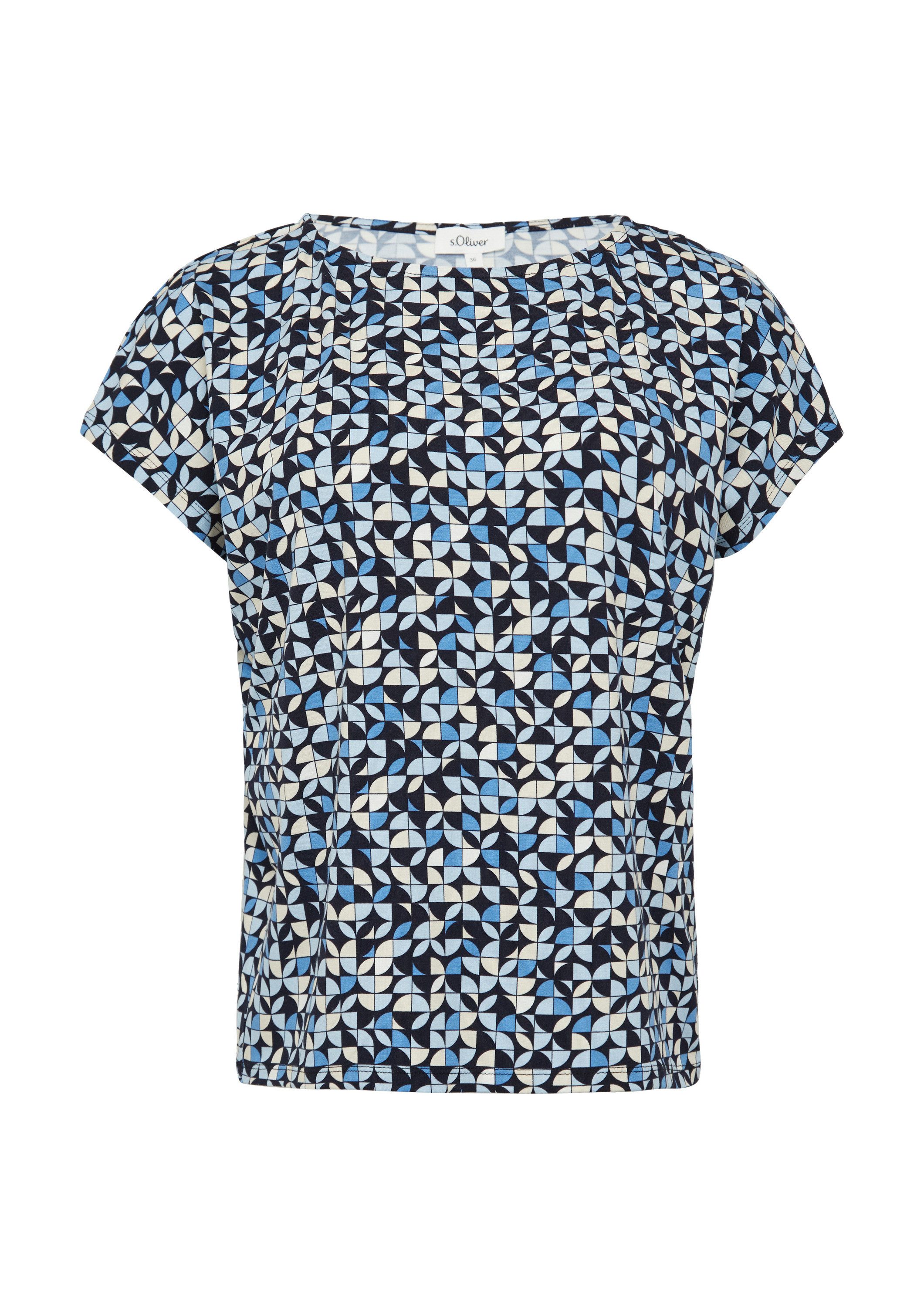 s.Oliver Kurzarmshirt T-Shirt T-Shirt aus Viskosestretch günstig online kaufen