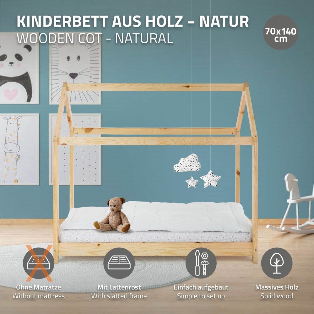 ML-DESIGN Spielbett Hausbett Kinderbett inkl. Lattenrost günstig online kaufen