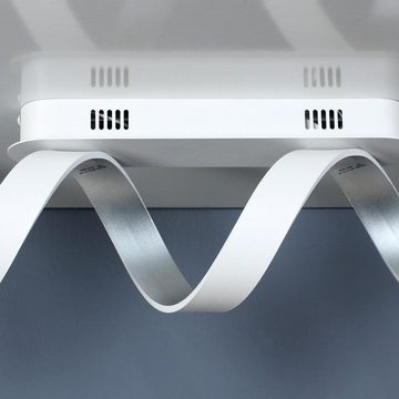 click-licht LED Deckenleuchte LED Deckenleuchte Helix in Weiß und Silber 20W 1600lm, keine Angabe, Leuchtmittel enthalten: Ja, fest verbaut, LED, warmweiss, Deckenlampe, Deckenbeleuchtung, Deckenlicht