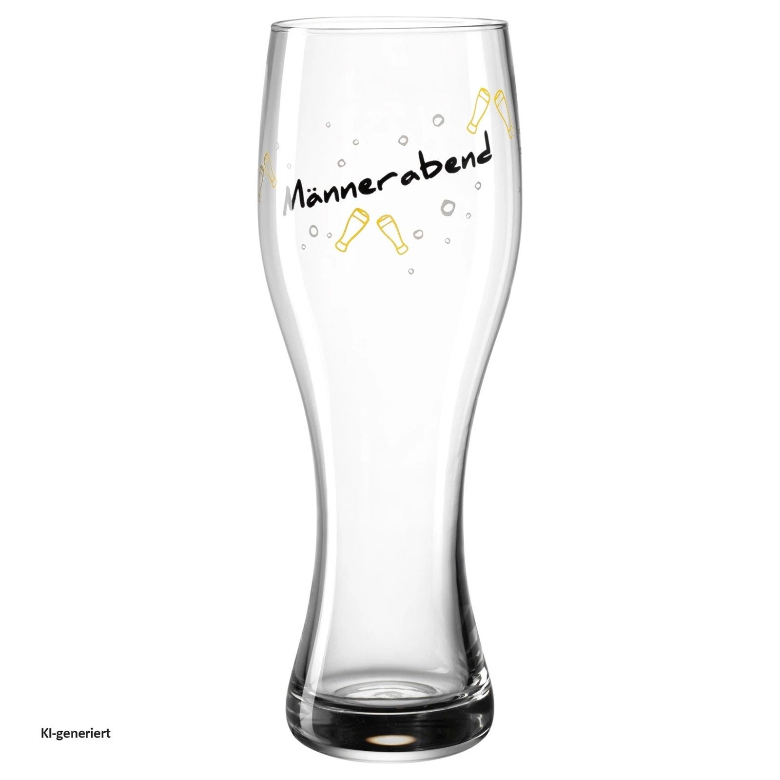 LEONARDO Bierglas Weizenbierglas 500 ml 'Männerabend' PRESENTE, 1-tlg., Glas