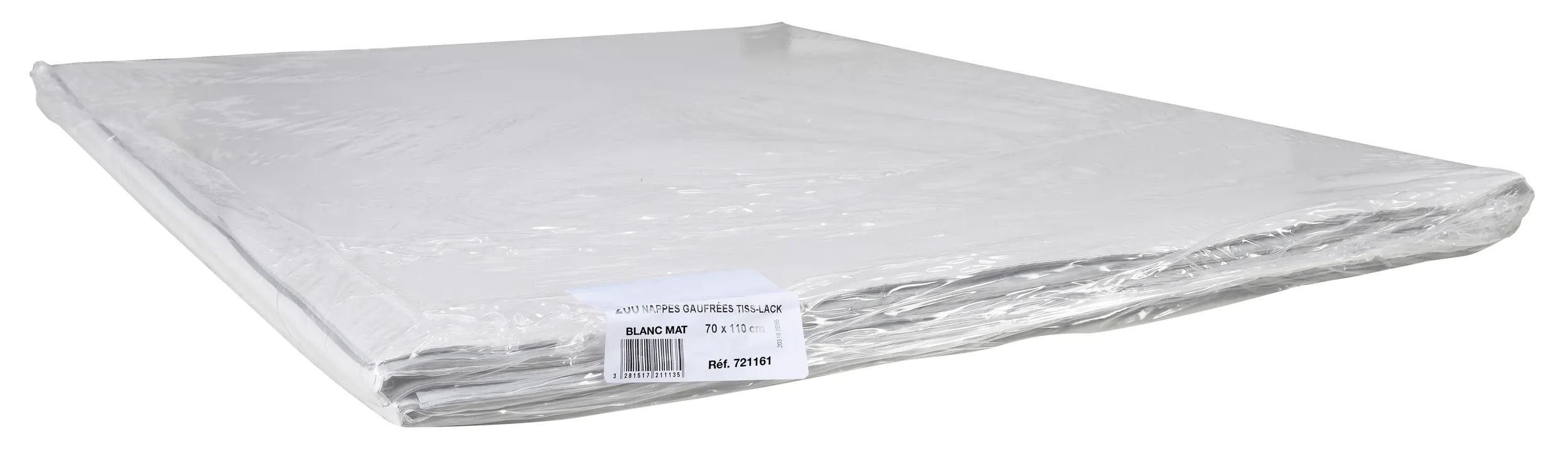 PROnappe Tischband Papiertischdecken, Pack 200 St eingeschweißt, 70x110cm Weiß 721161I, Nappes papier au format