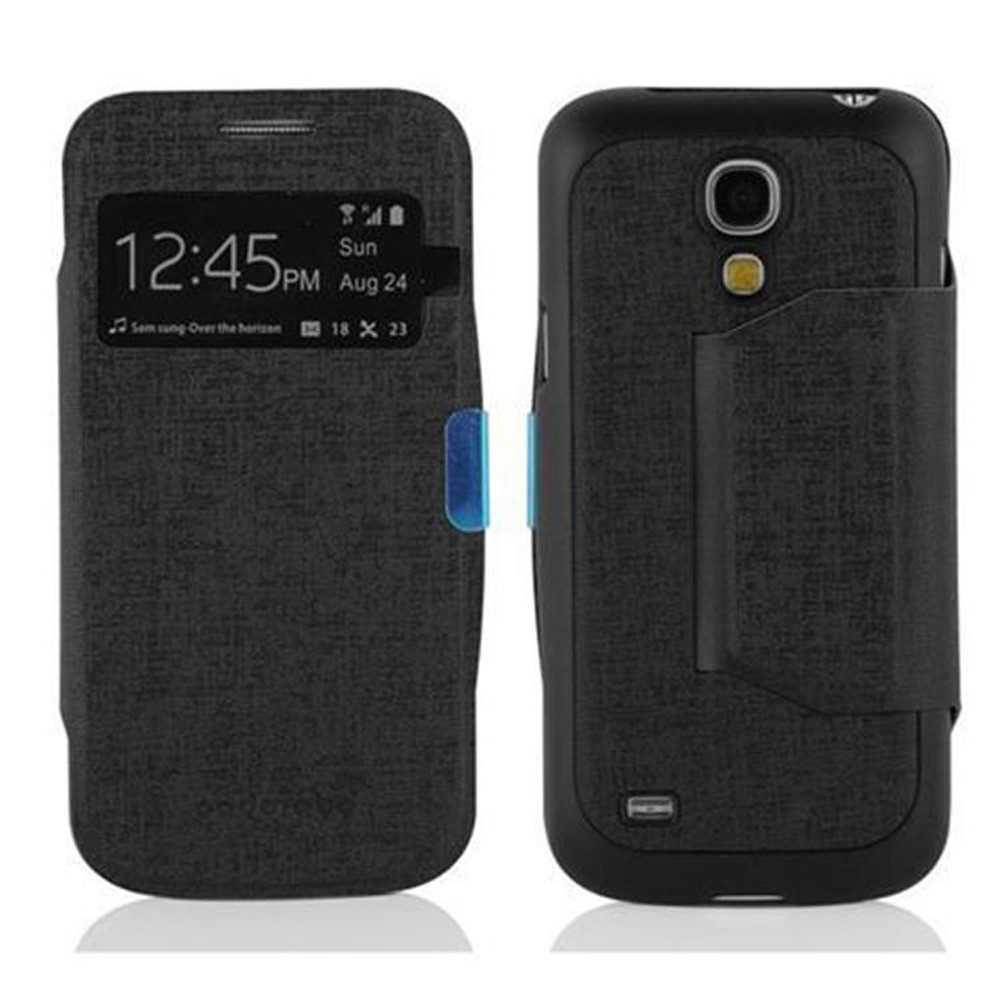 Cadorabo Handyhülle für Samsung Galaxy S4 MINI Hülle Samsung Galaxy S4 MINI, Schutzhülle mit Magnetverschluss, Standfunktion und Sichtfenster